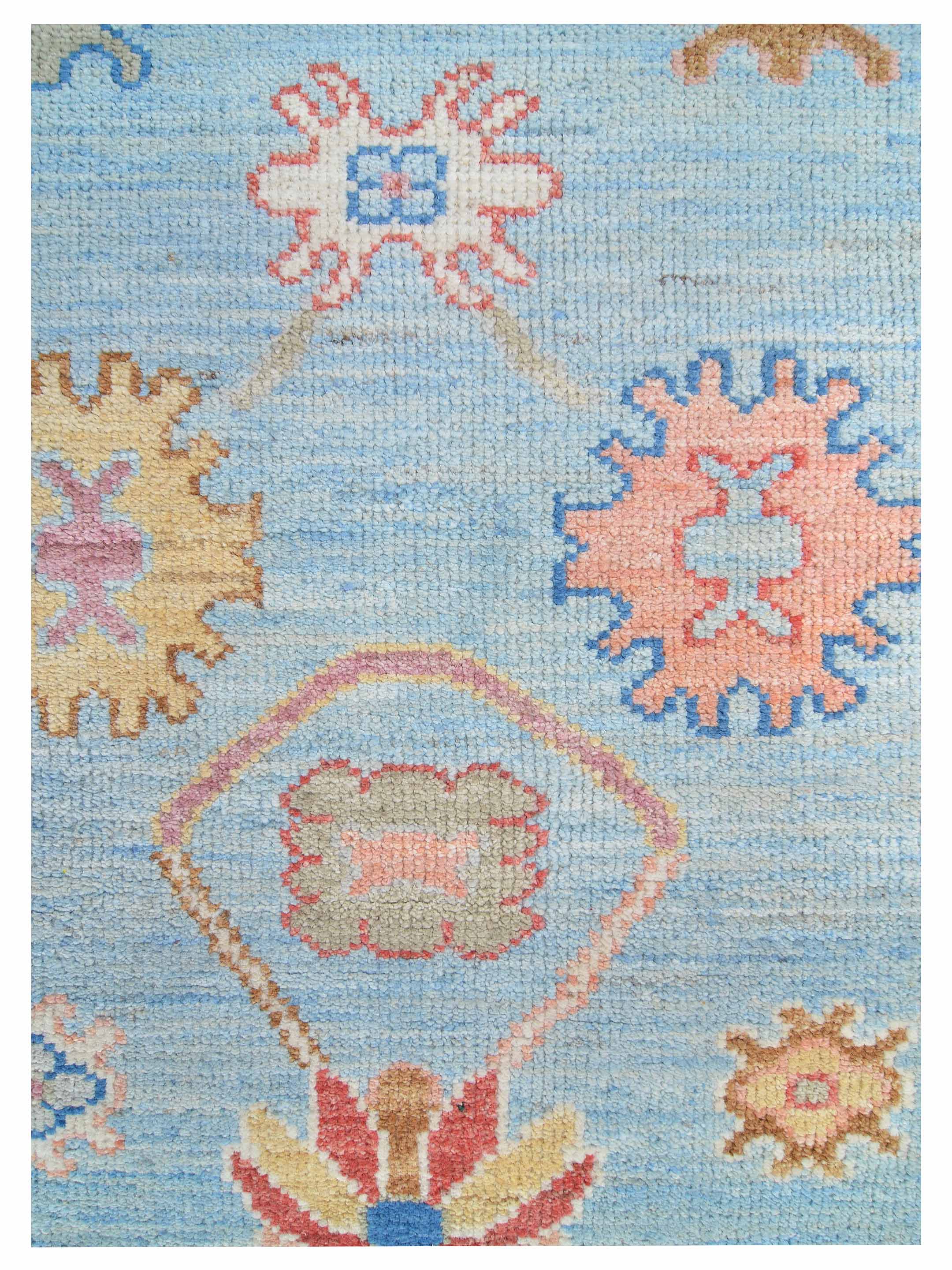 Ushak Wool Weft Hand Knotted White 2.6x12 - Image 4 of 7