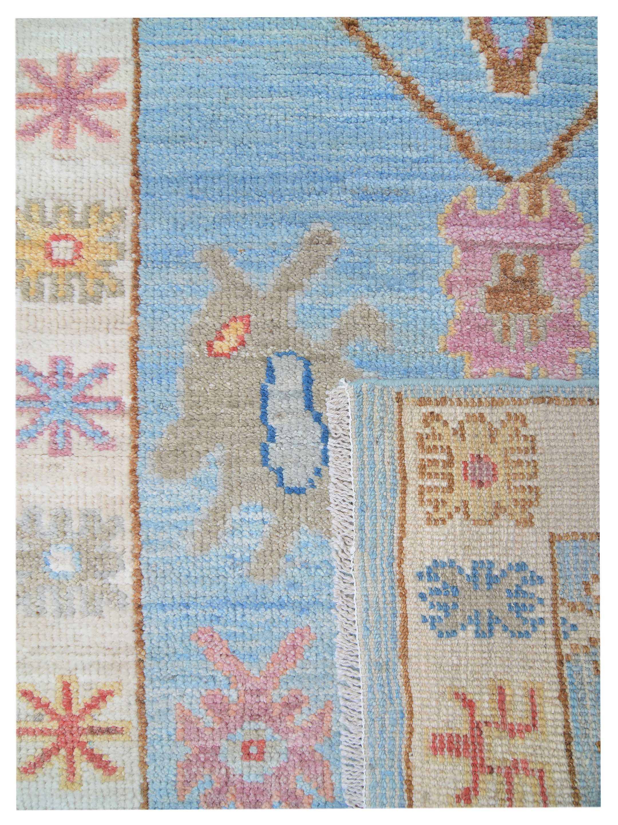 Ushak Wool Weft Hand Knotted White 2.6x12 - Image 6 of 7
