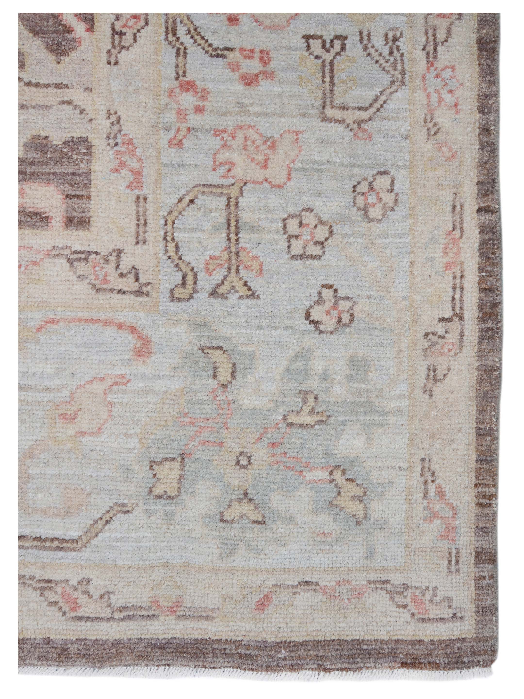 Ushak Wool Weft Hand Knotted Chocolate 9x12 - Image 3 of 6