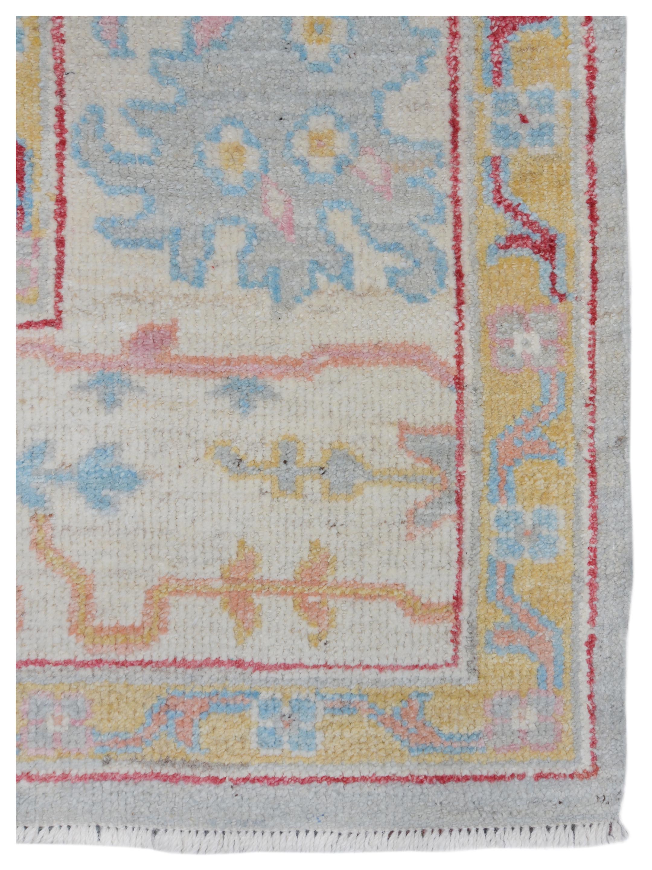 Ushak Wool Weft Hand Knotted Grey 8x10 - Image 3 of 6