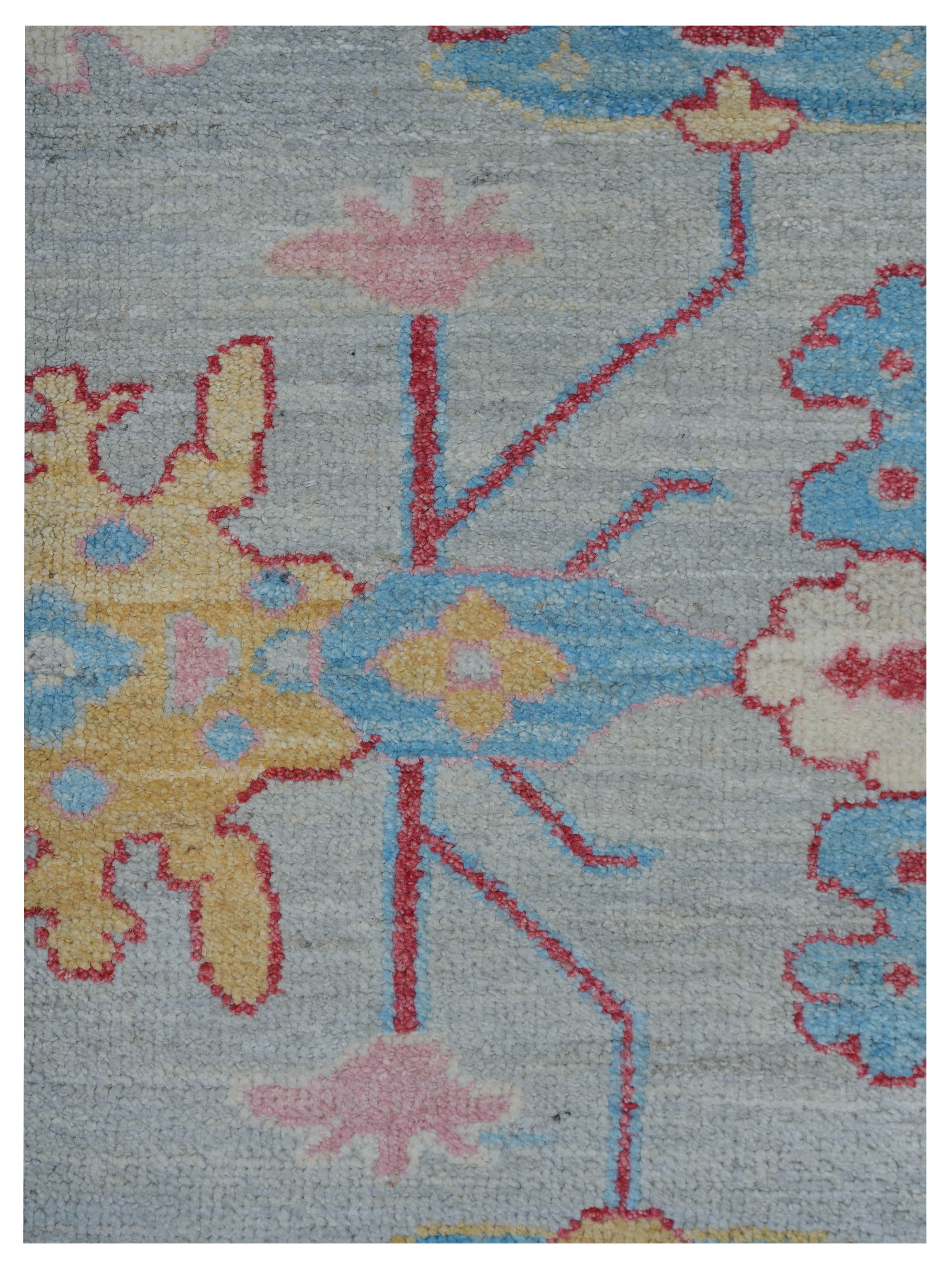 Ushak Wool Weft Hand Knotted Grey 8x10 - Image 4 of 6