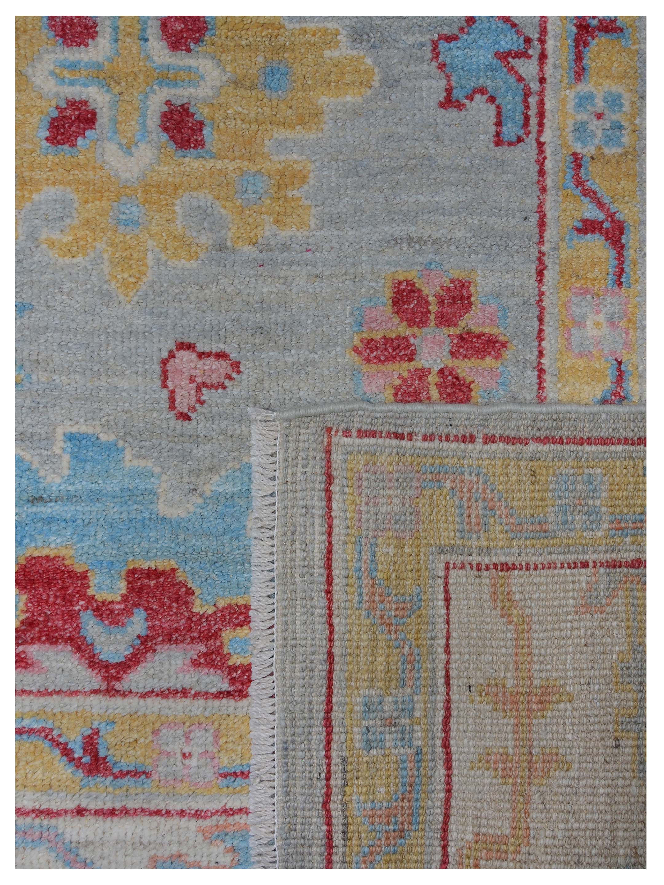 Ushak Wool Weft Hand Knotted Grey 8x10 - Image 5 of 6