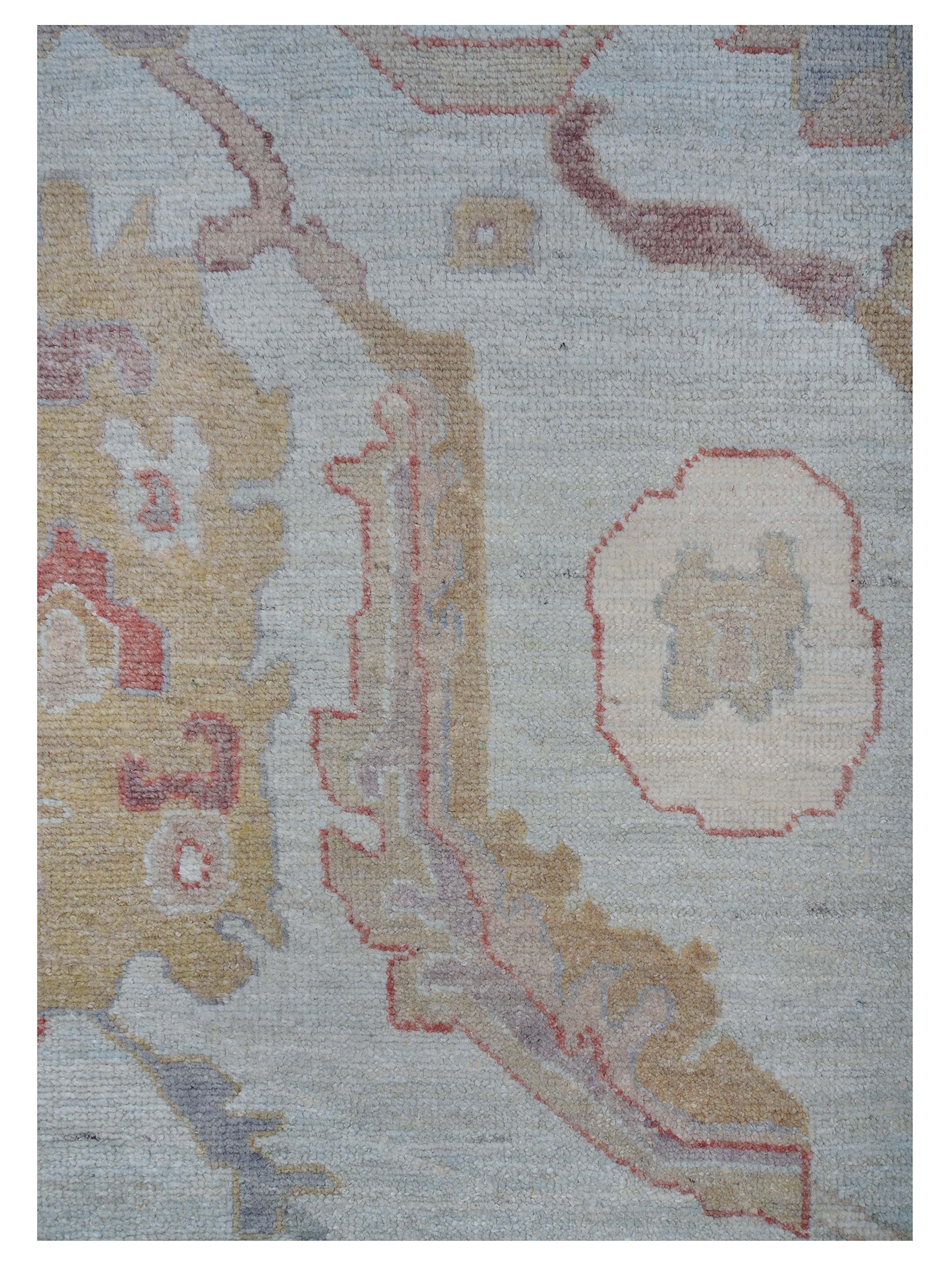 Ushak Wool Weft Hand Knotted Green 9x12 - Image 4 of 6