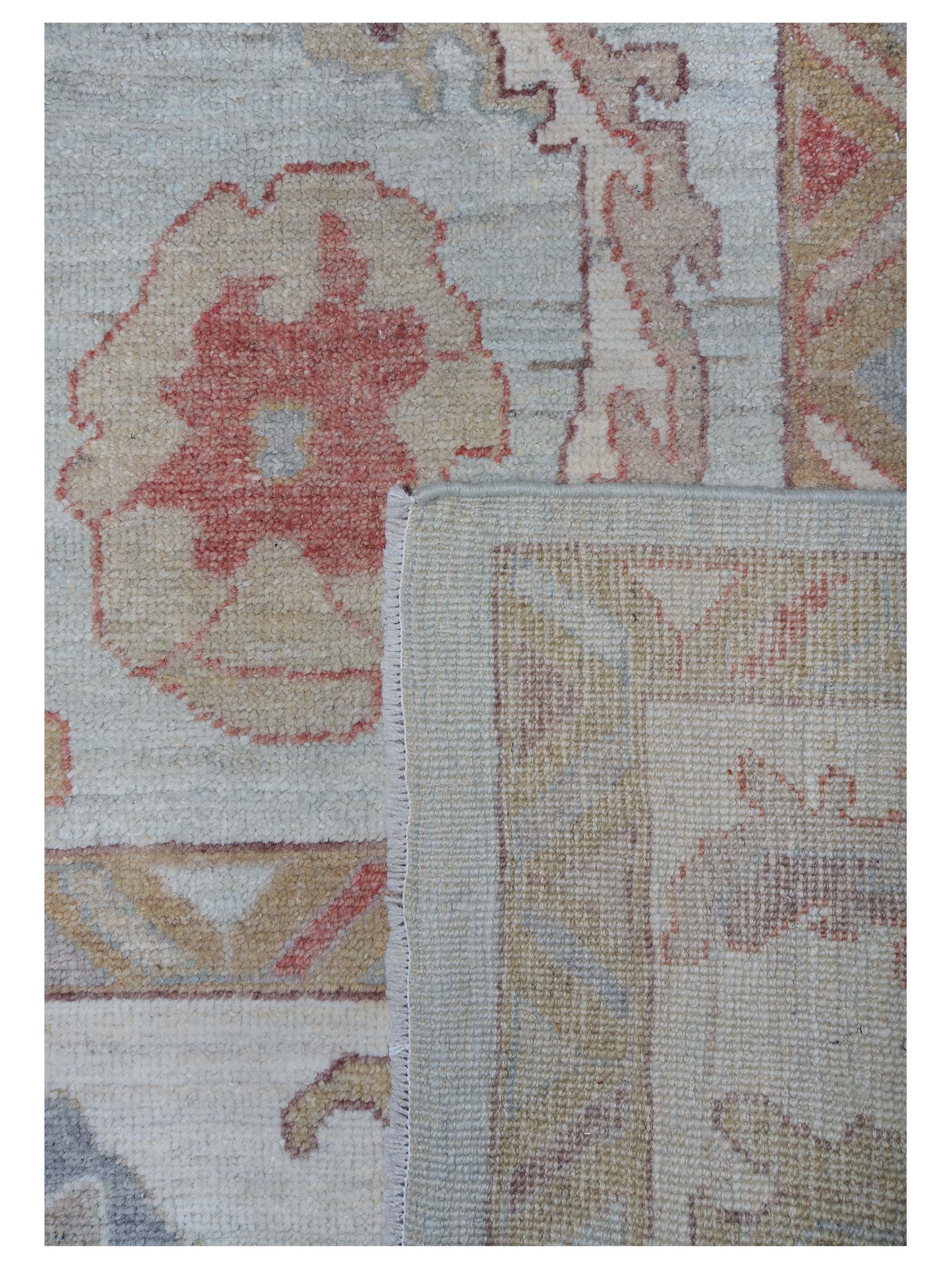 Ushak Wool Weft Hand Knotted Green 9x12 - Image 5 of 6