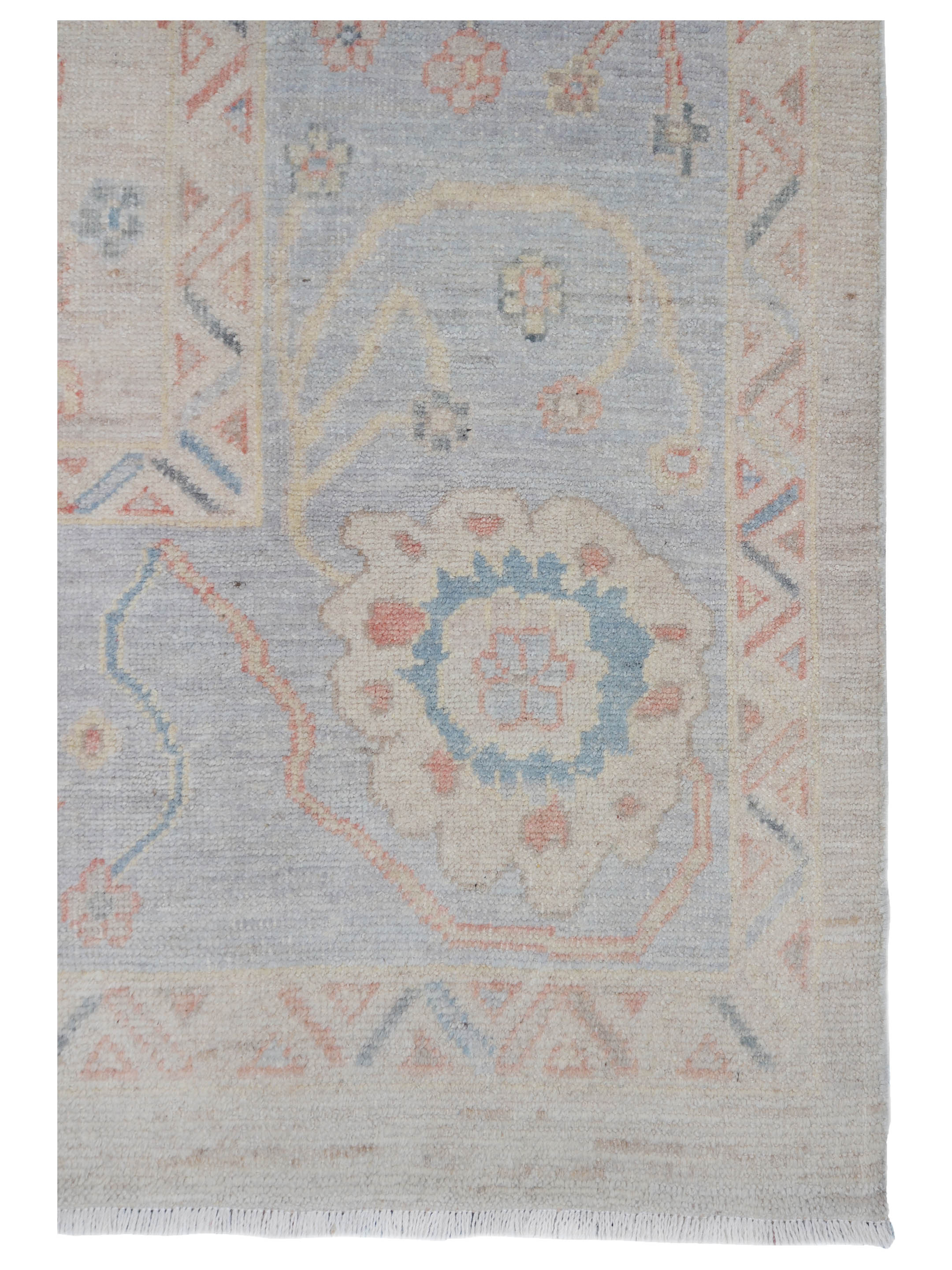 Ushak Wool Weft Hand Knotted Beige 9x12 - Image 3 of 6