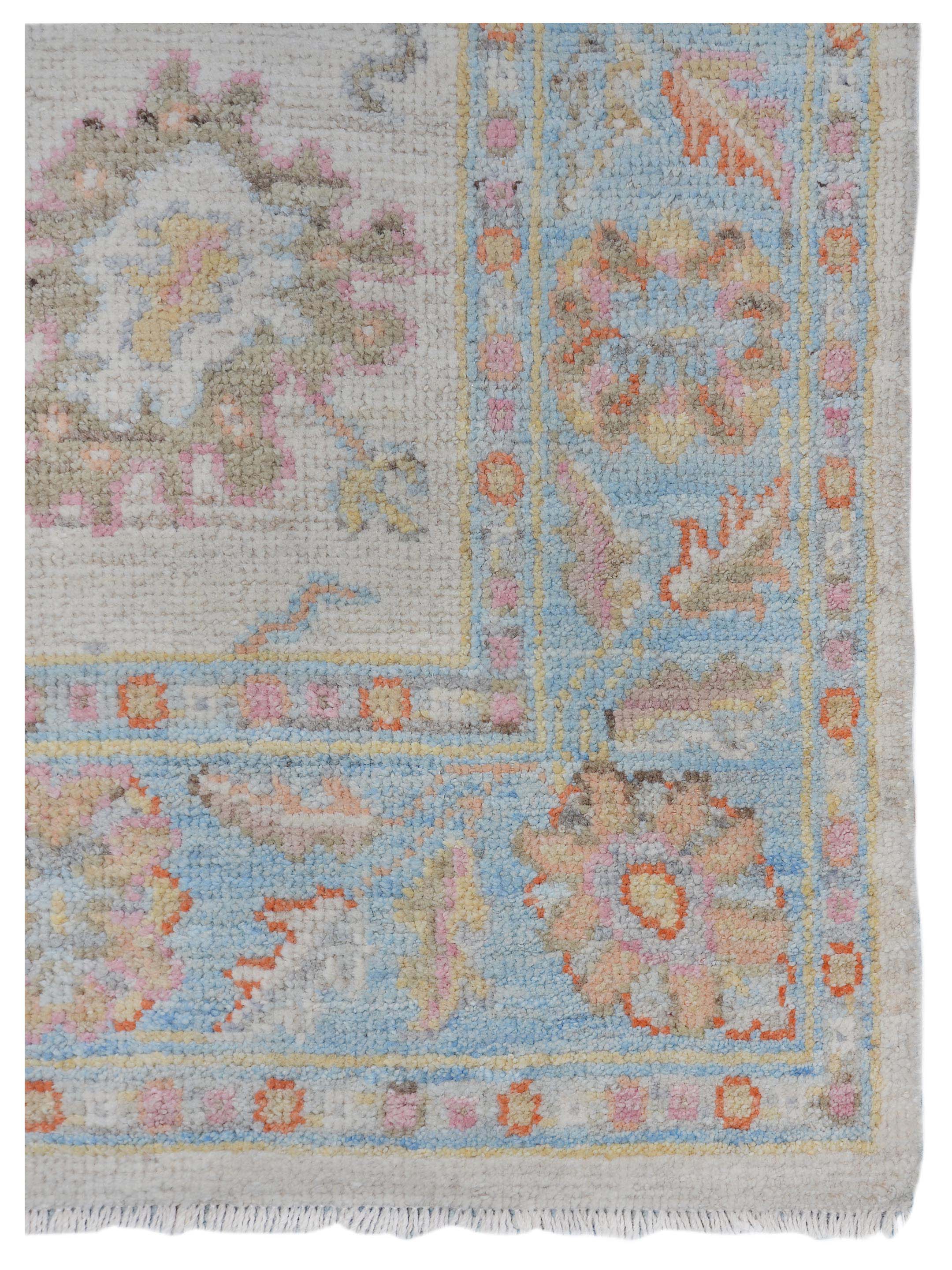 Ushak Wool Weft Hand Knotted Ivory 5x15 - Image 3 of 6