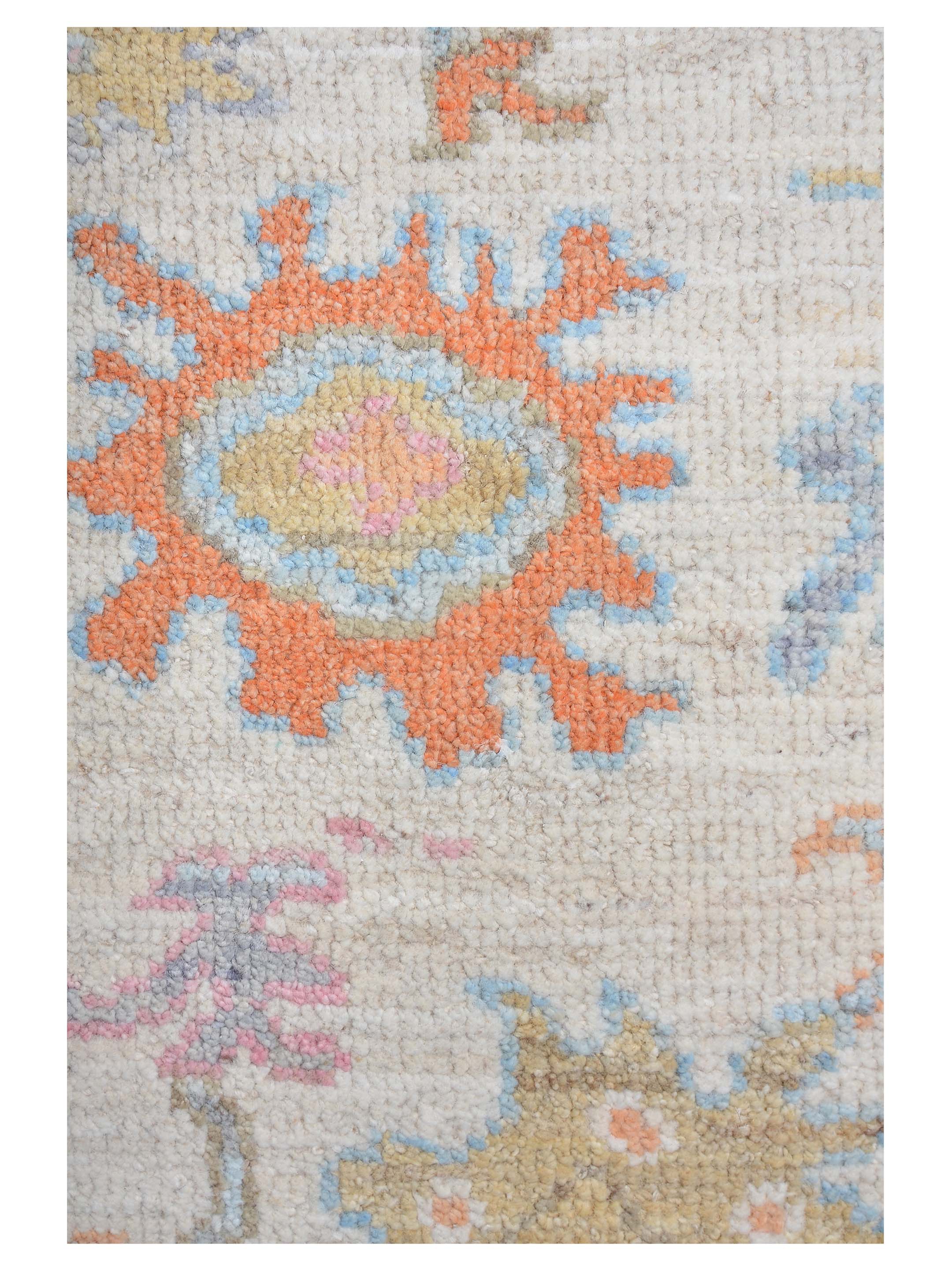 Ushak Wool Weft Hand Knotted Ivory 5x15 - Image 4 of 6