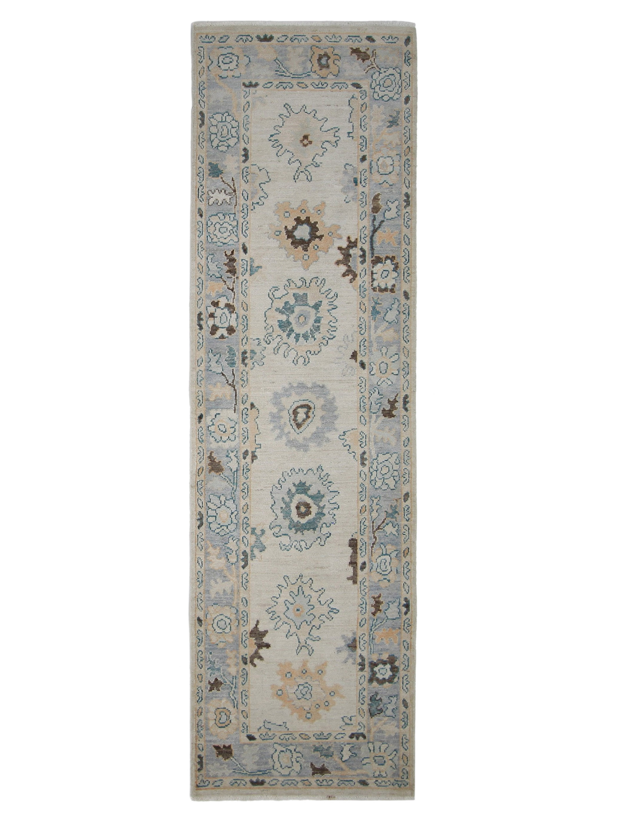 Ushak Wool Weft Hand Knotted Beige 3x10