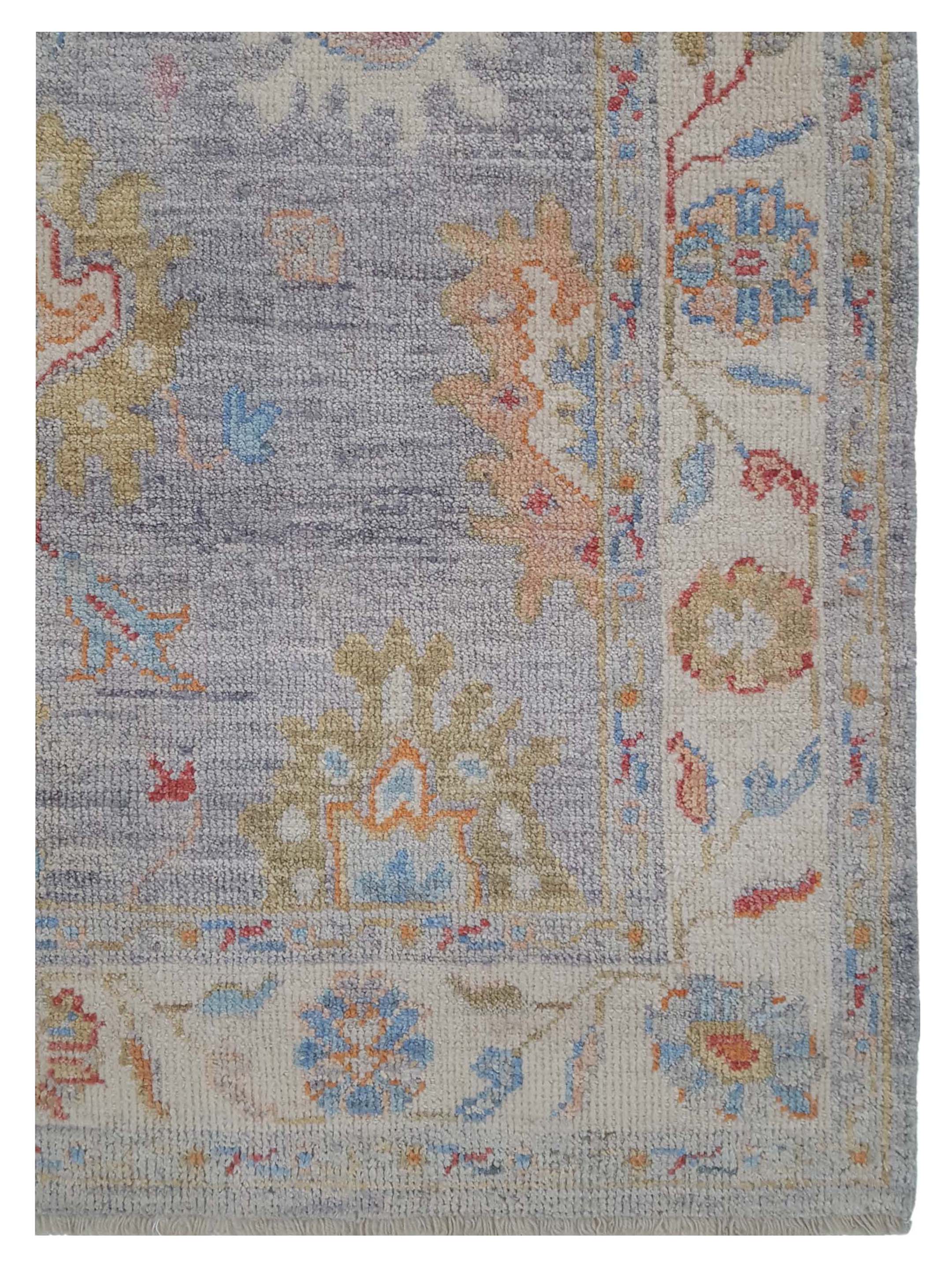 Ushak Wool Weft Hand Knotted Lavender 4x6 - Image 3 of 5