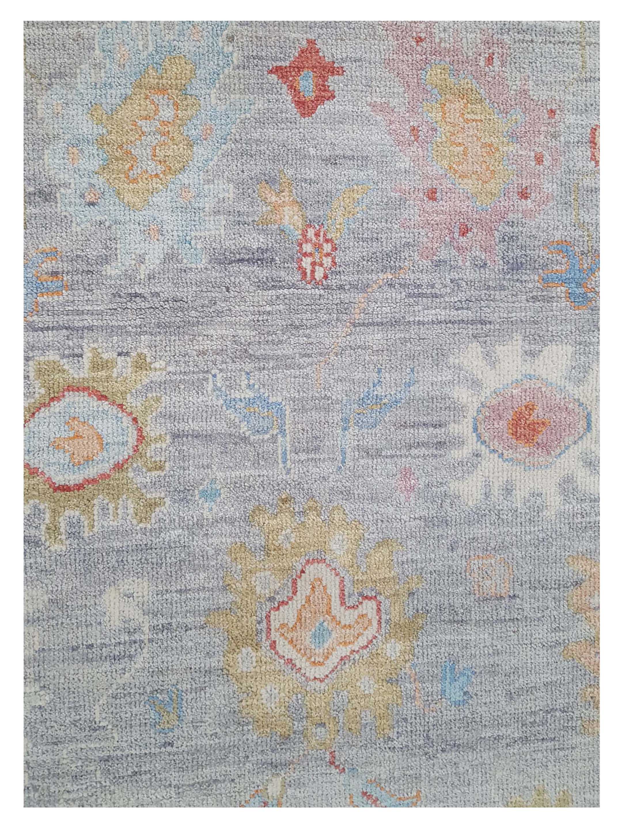 Ushak Wool Weft Hand Knotted Lavender 4x6 - Image 4 of 5