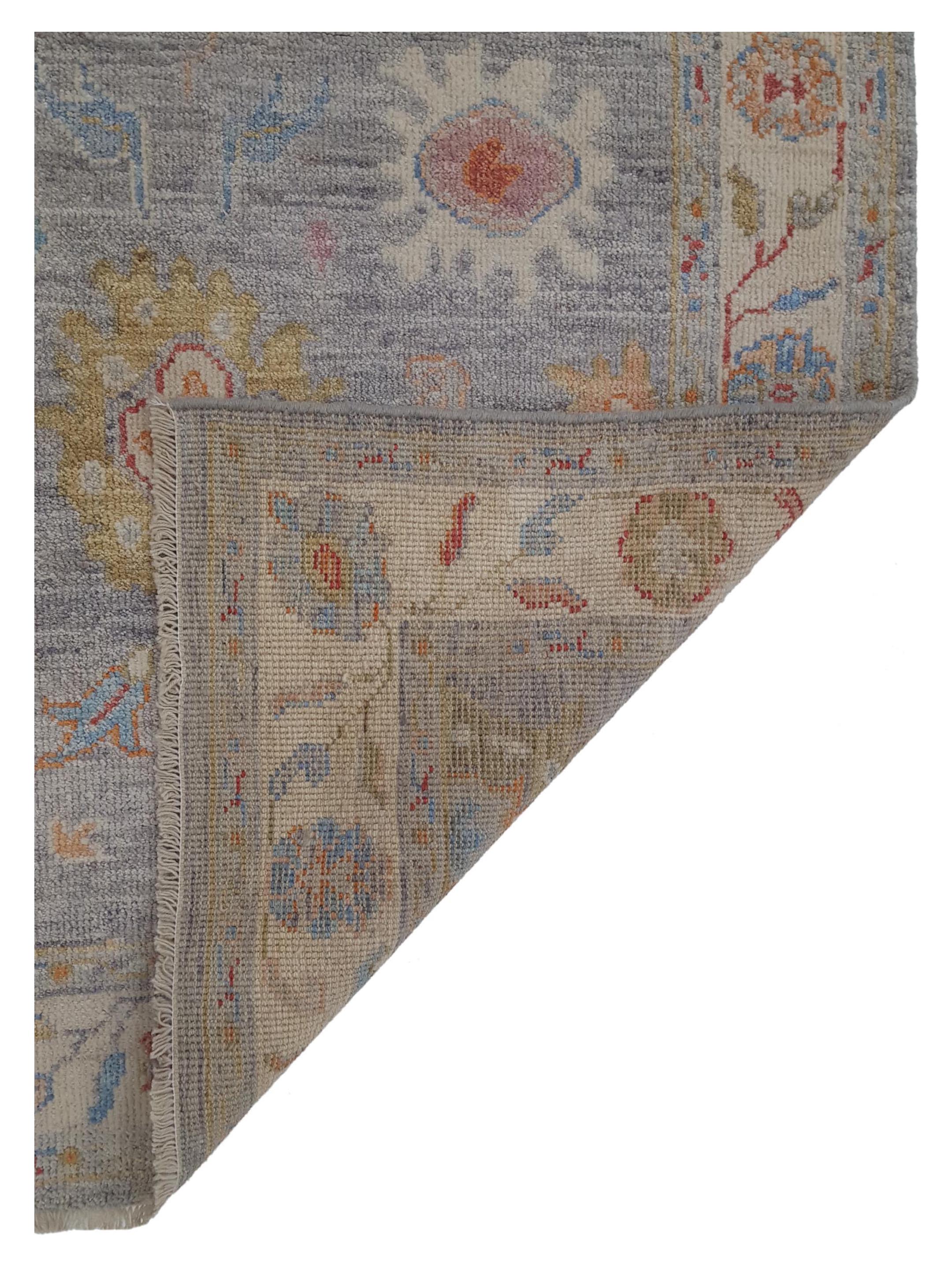 Ushak Wool Weft Hand Knotted Lavender 4x6 - Image 5 of 5