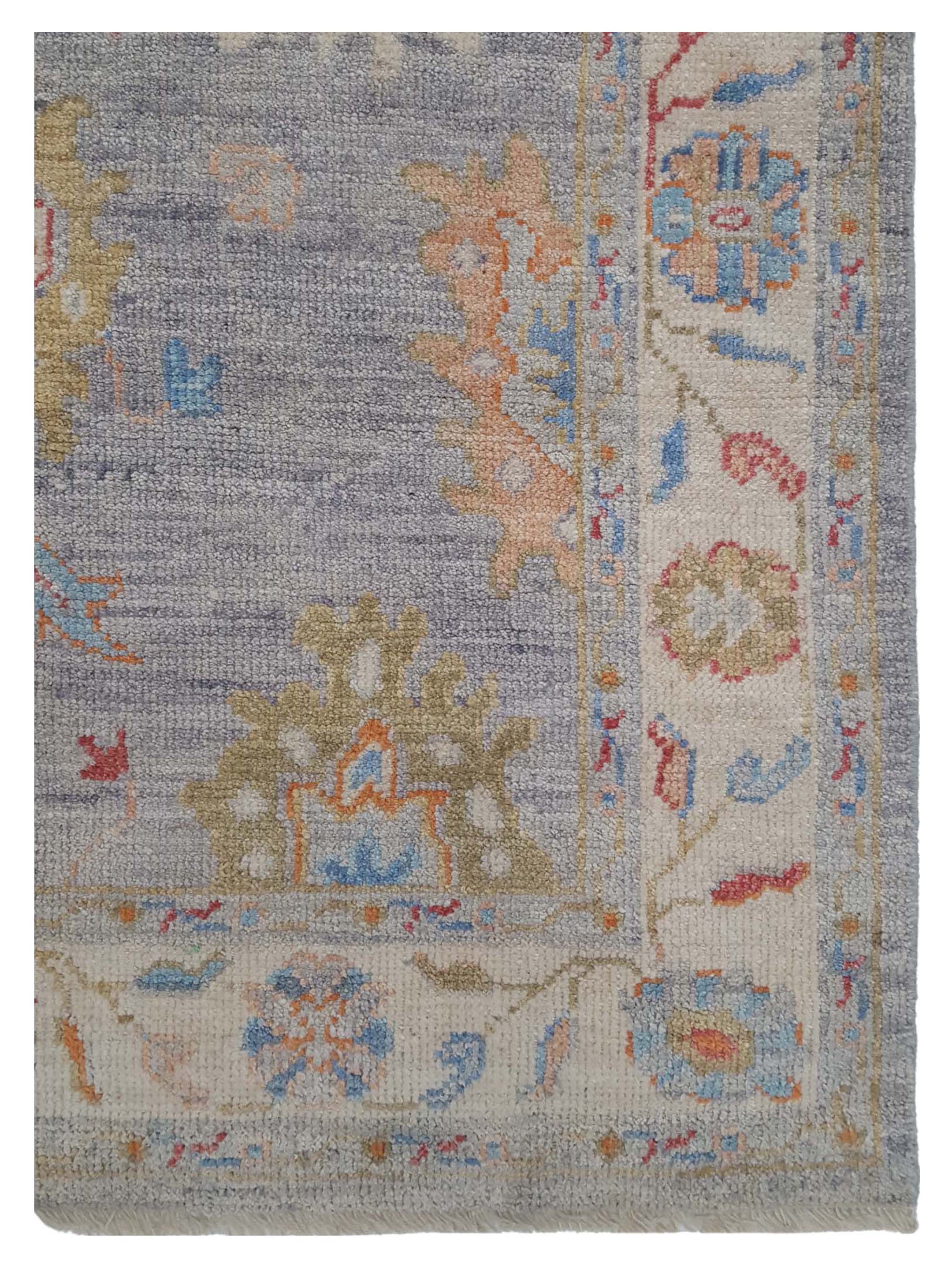 Ushak Wool Weft Hand Knotted Ivory 4x6 - Image 3 of 5