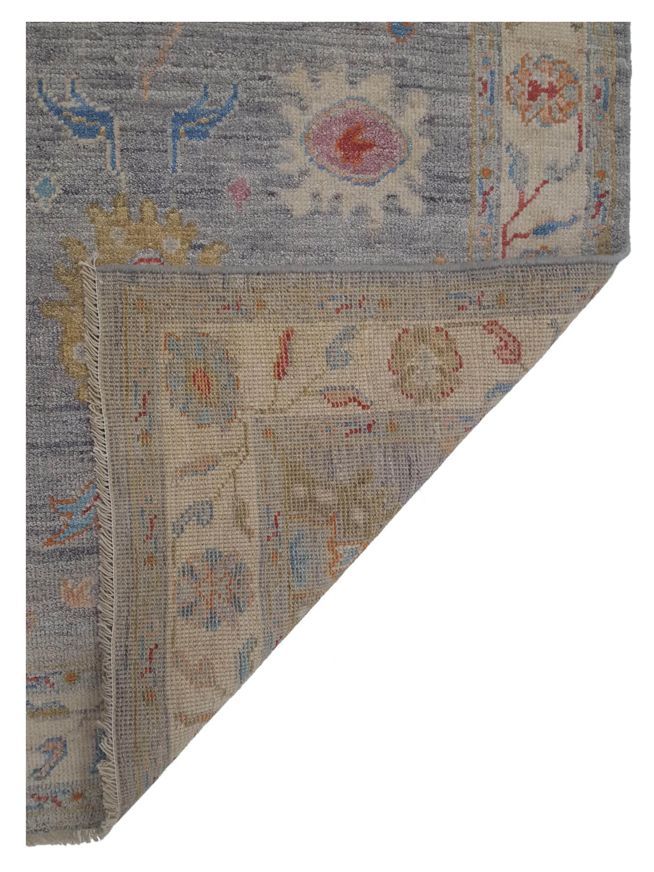 Ushak Wool Weft Hand Knotted Ivory 4x6 - Image 5 of 5