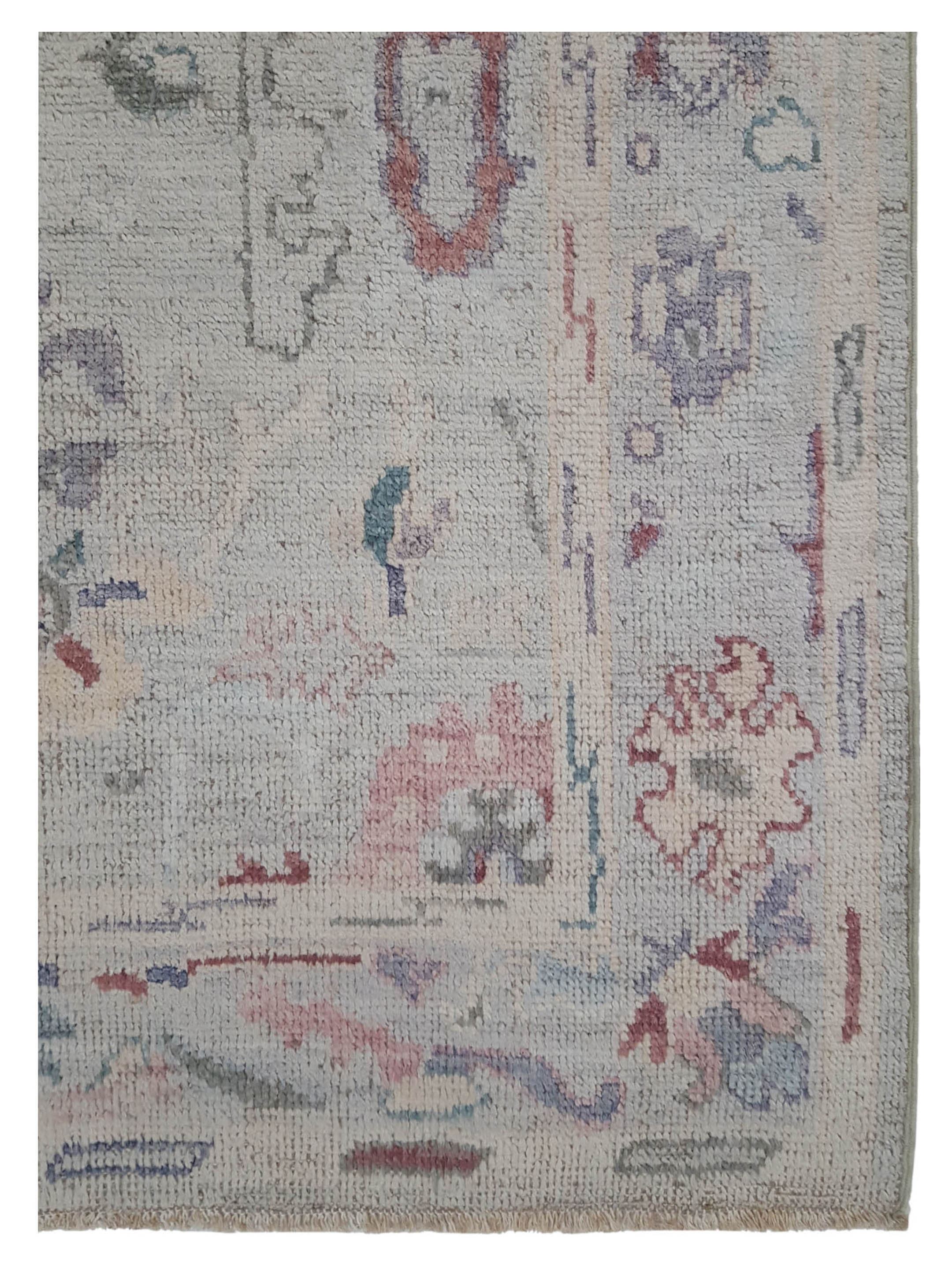 Ushak Wool Weft Hand Knotted Beige 4x6 - Image 3 of 5