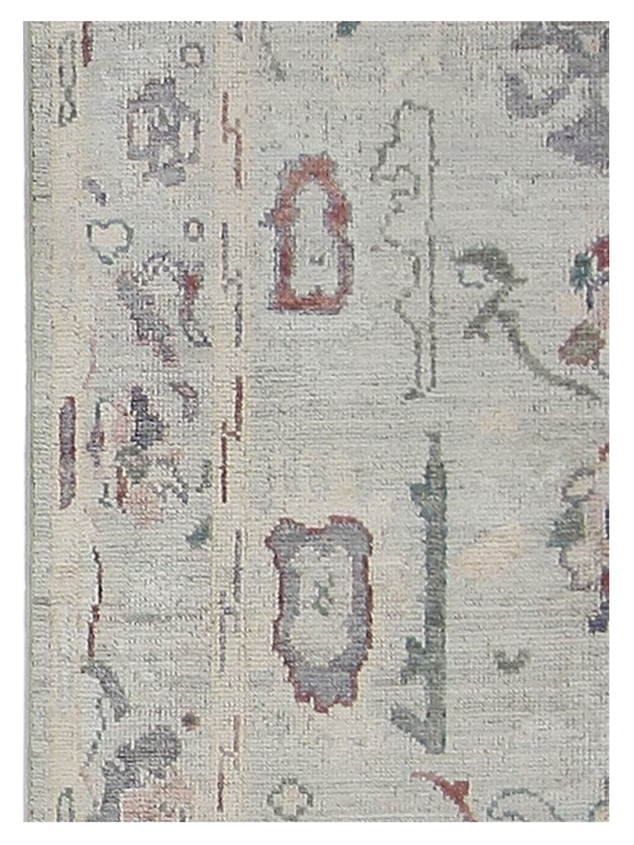 Ushak Wool Weft Hand Knotted Beige 4x6 - Image 4 of 5