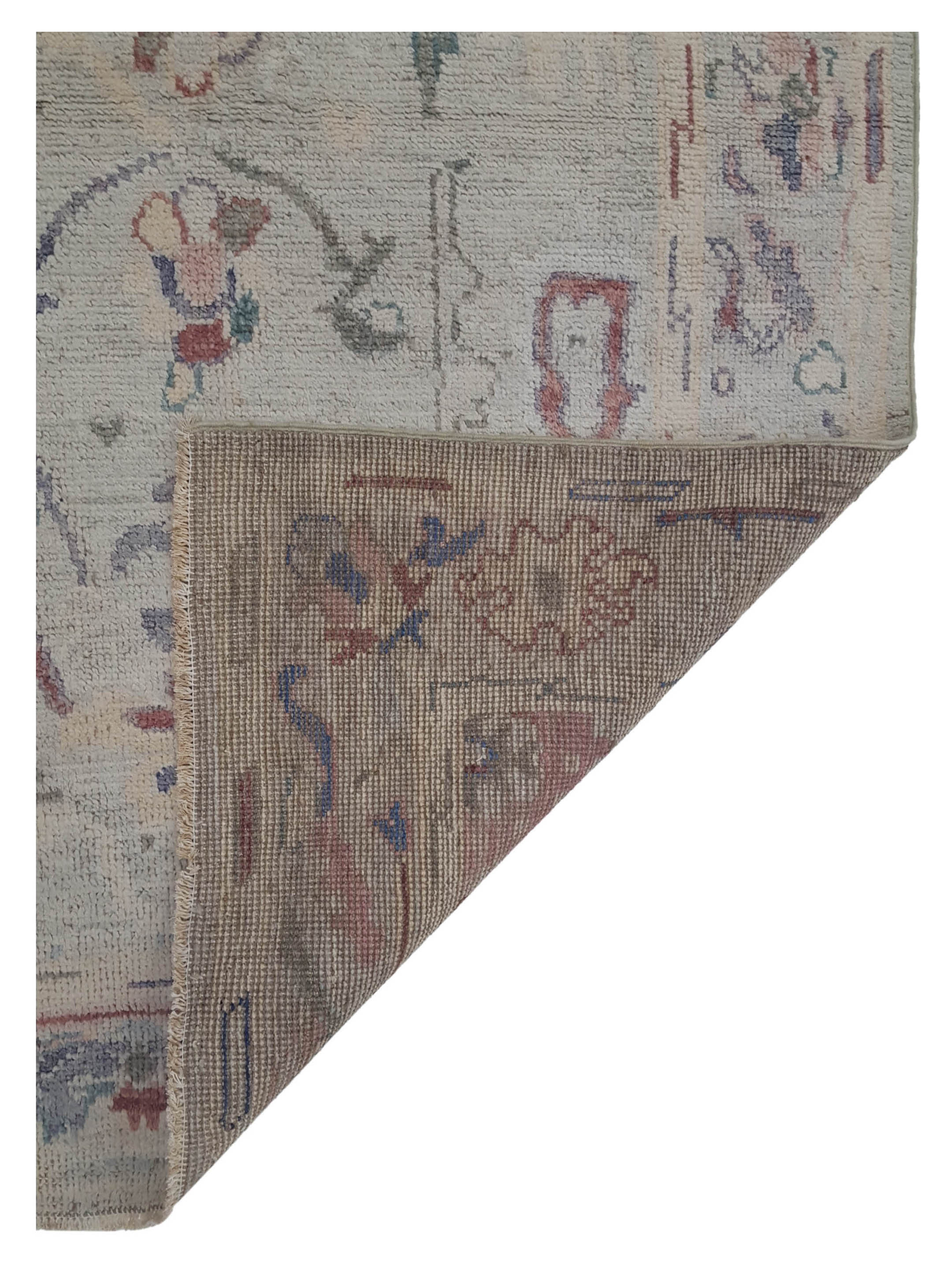 Ushak Wool Weft Hand Knotted Beige 4x6 - Image 5 of 5