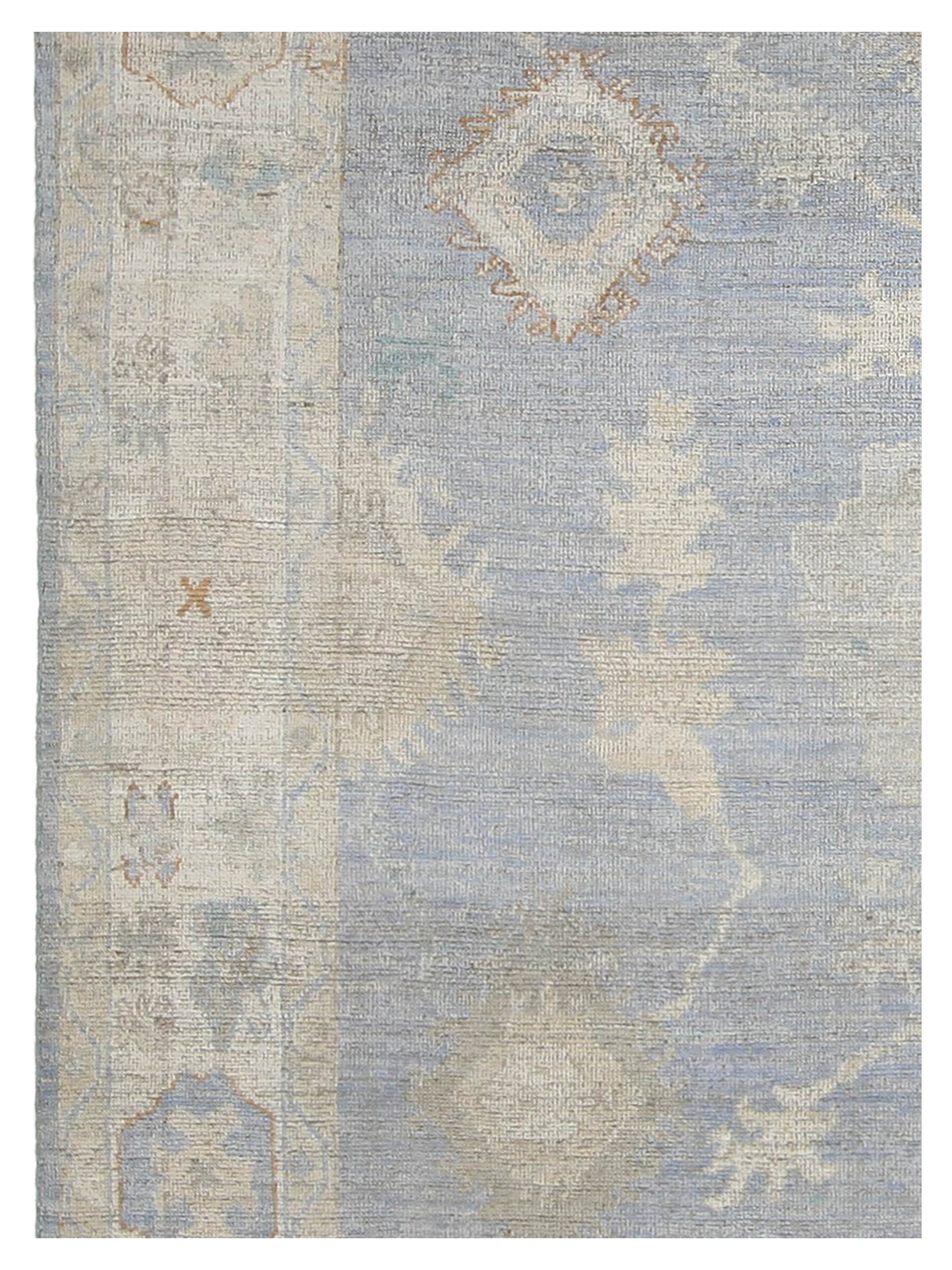 Ushak Wool Weft Hand Knotted Blue 8x10 - Image 4 of 4