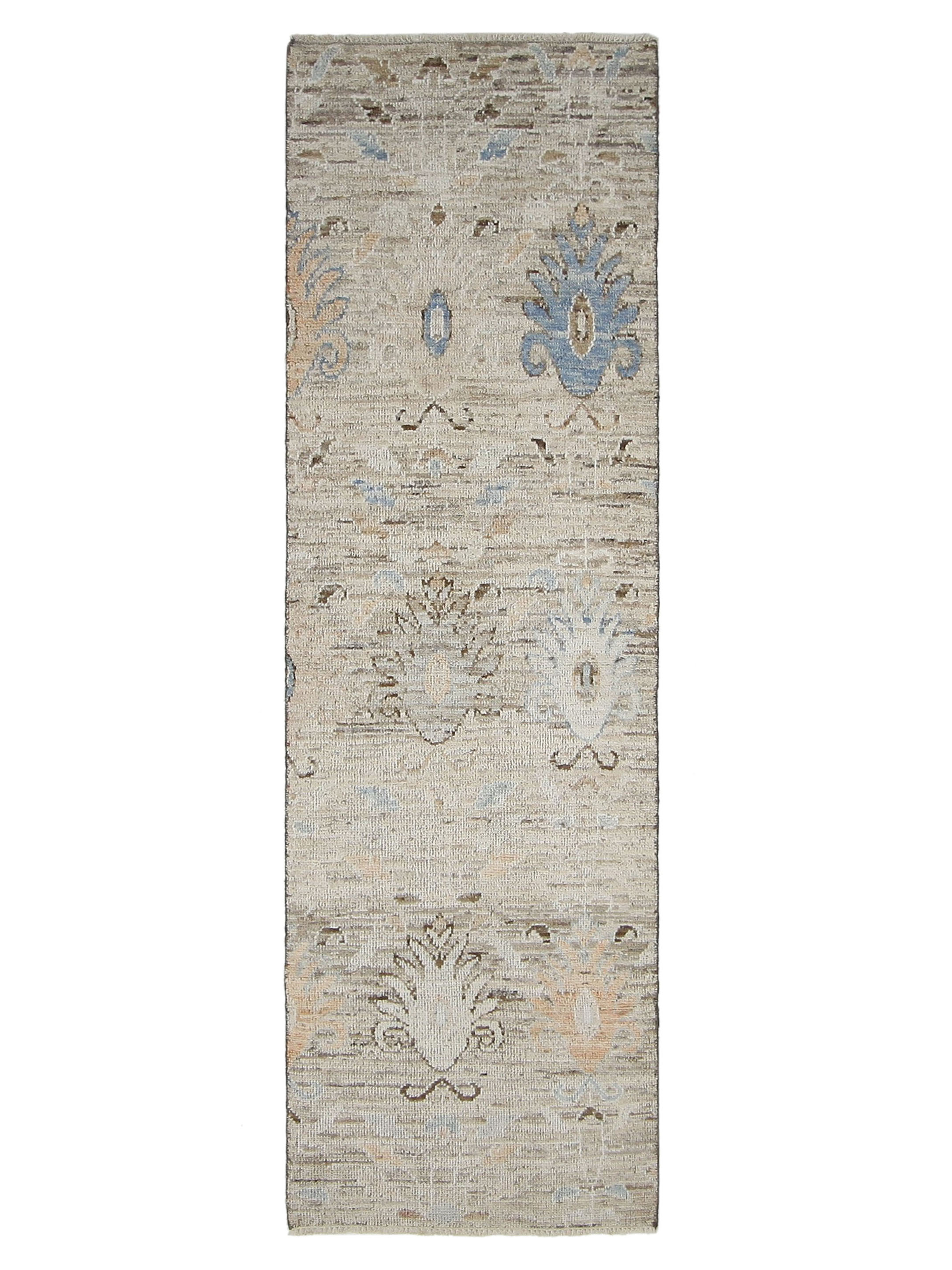 Ushak Wool Weft Hand Knotted Brown 2x8