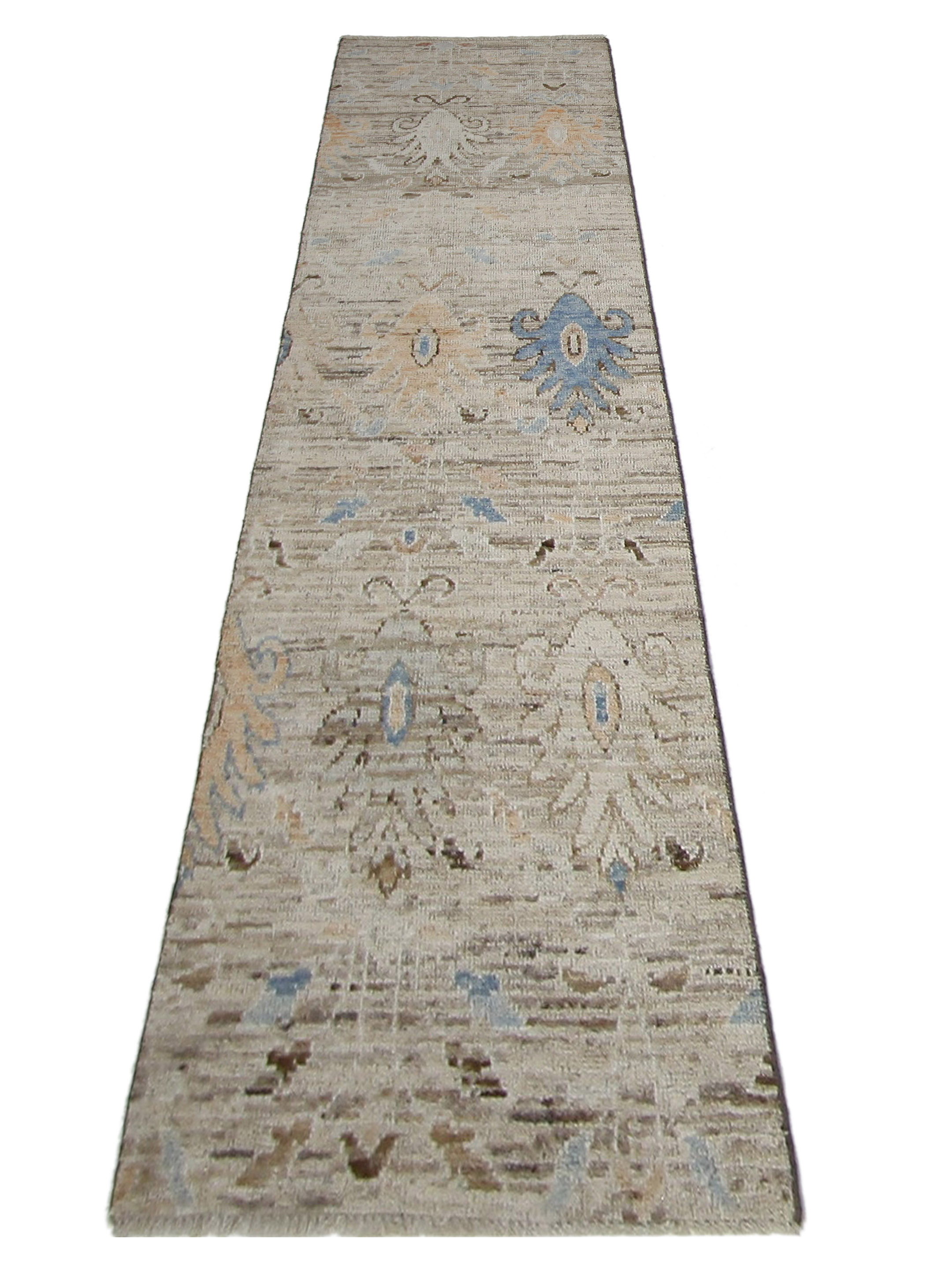 Ushak Wool Weft Hand Knotted Linen 3x8 - Image 2 of 4