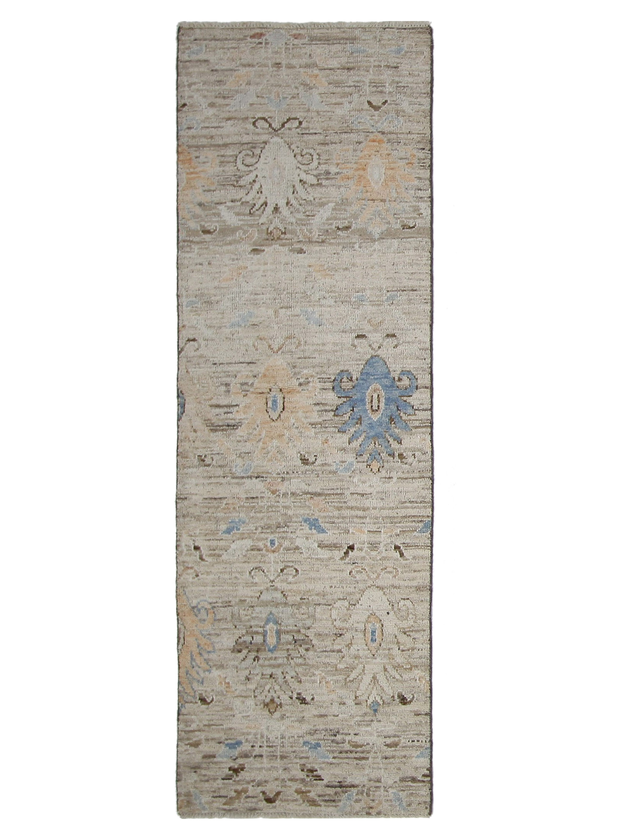 Ushak Wool Weft Hand Knotted Linen 3x8