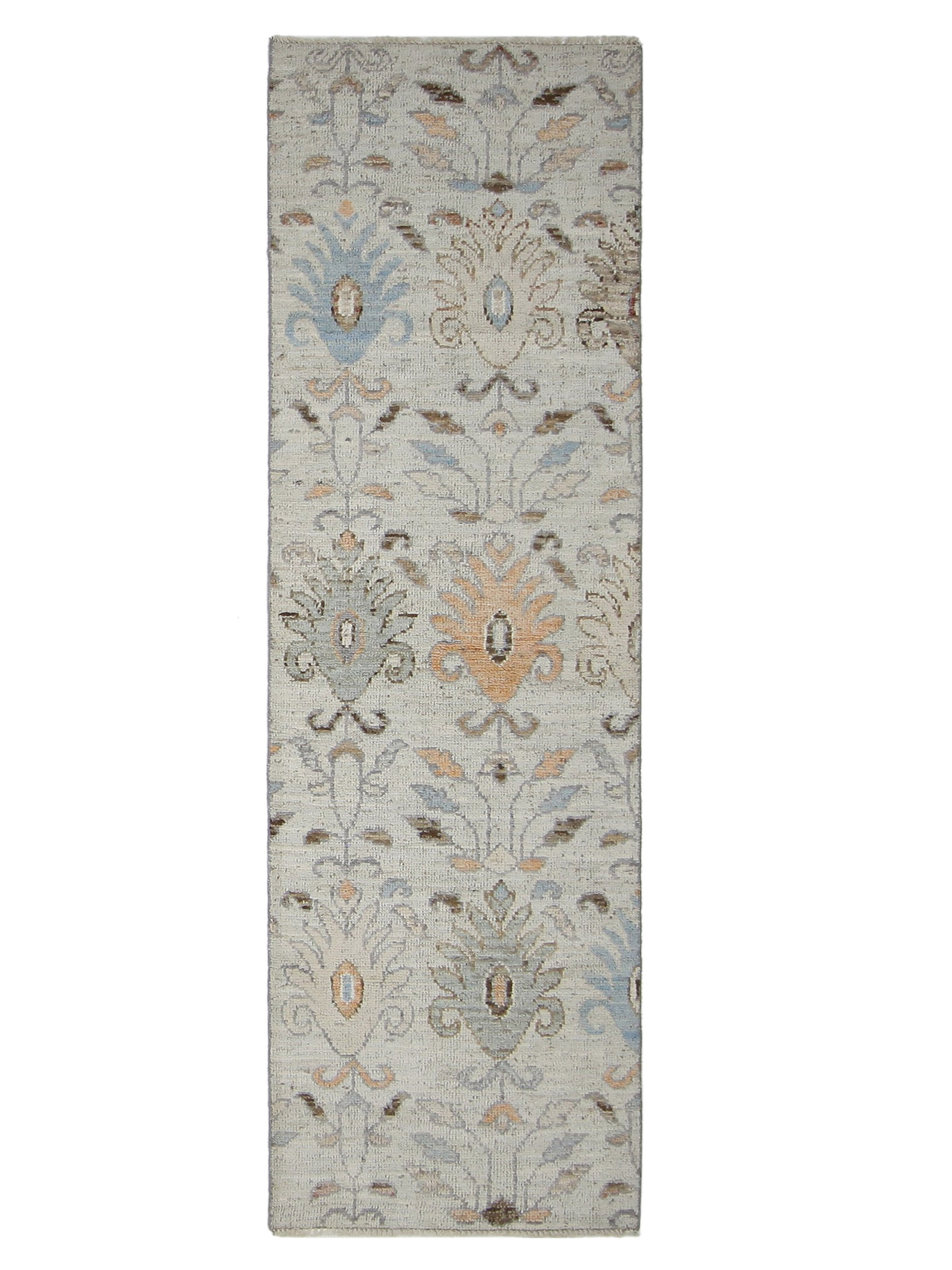 Ushak Wool Weft Hand Knotted Grey 2x8