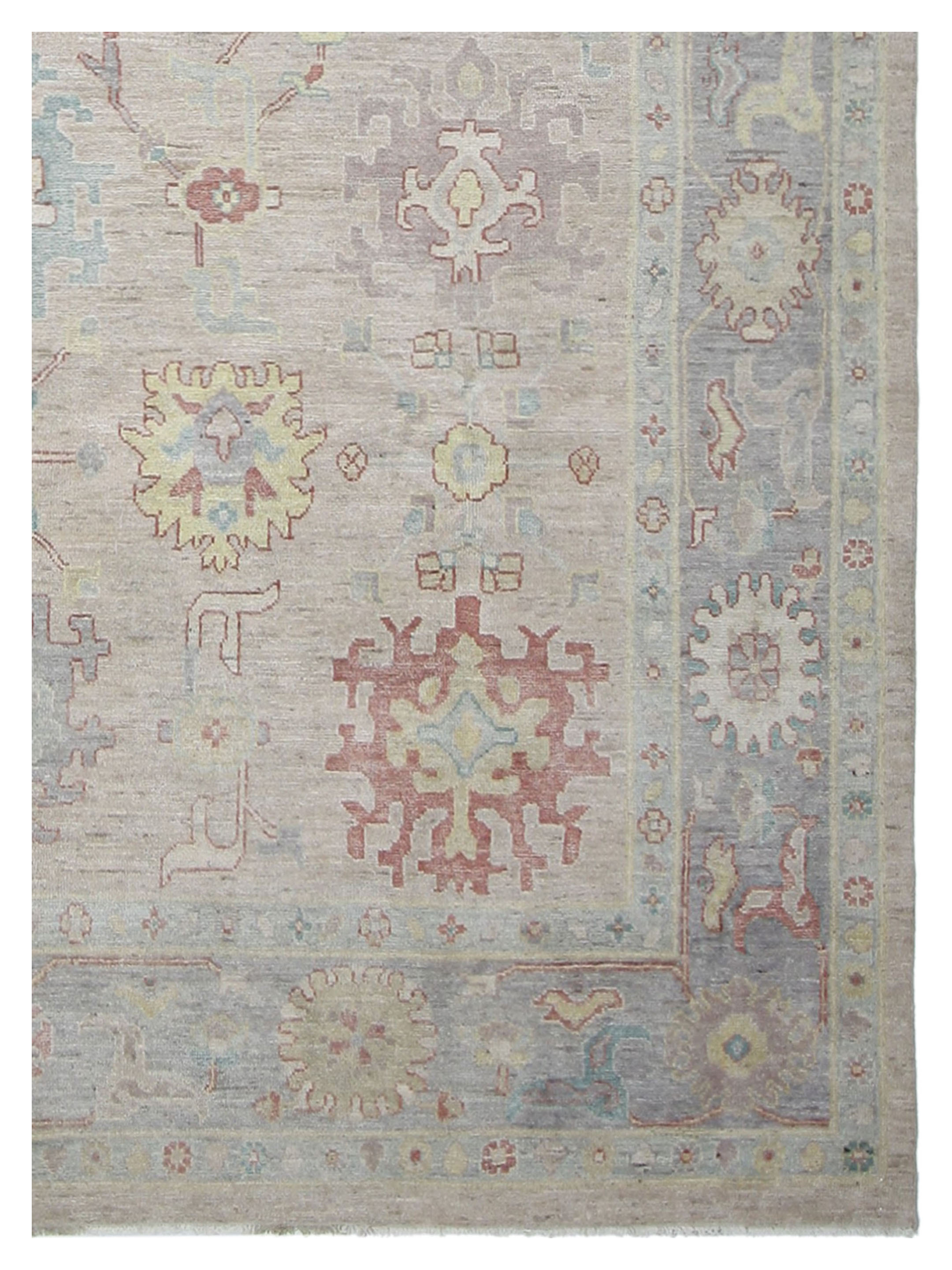 Ushak Wool Weft Hand Knotted Peach 10x14 - Image 3 of 4