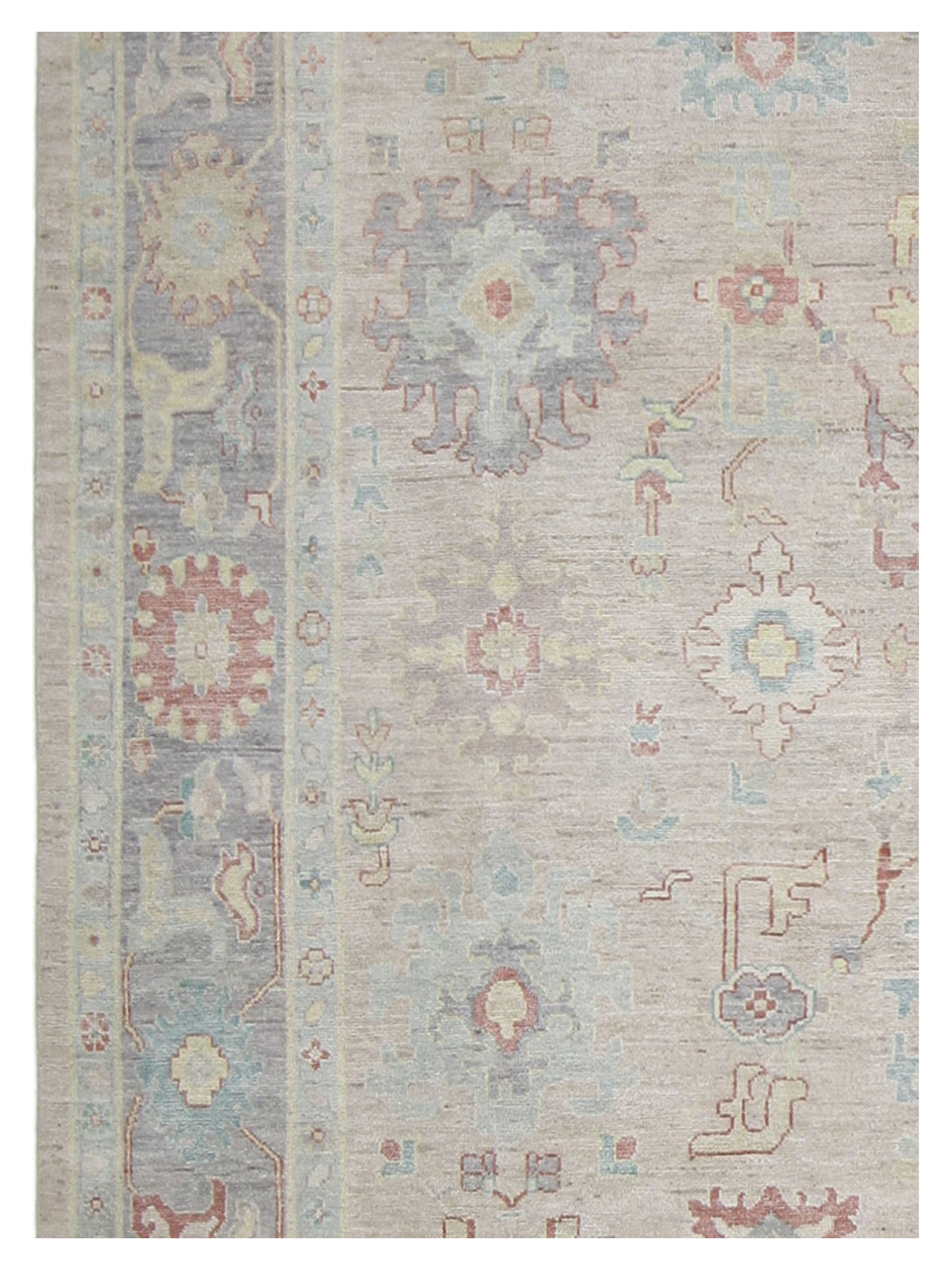 Ushak Wool Weft Hand Knotted Peach 10x14 - Image 4 of 4