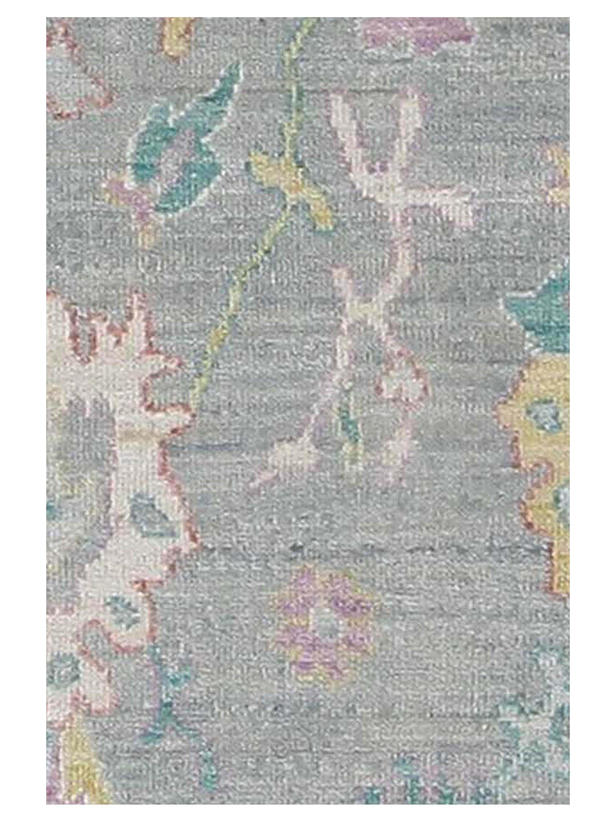 Ushak Wool Weft Hand Knotted Lt.Grey 4x6 - Image 4 of 5