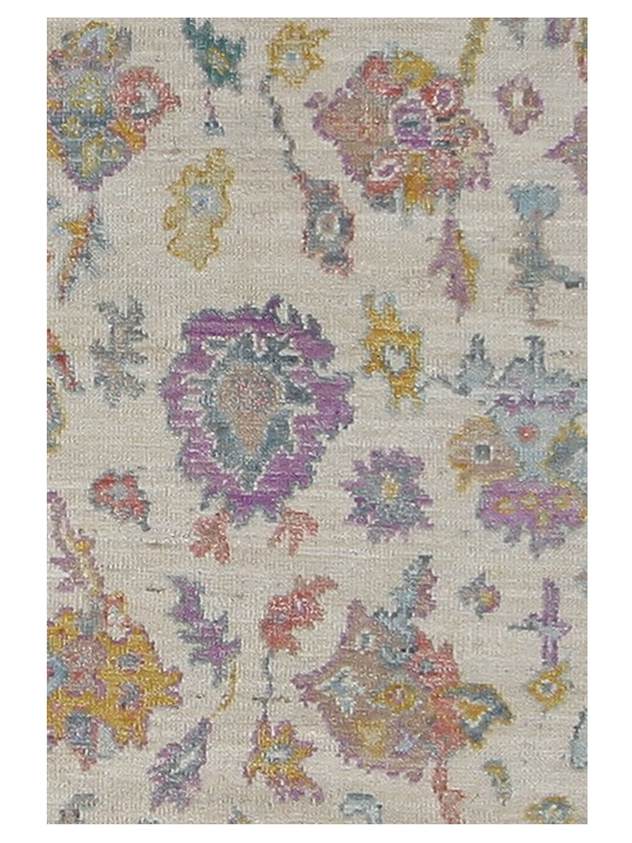 Ushak Wool Weft Hand Knotted Ivory 4x6 - Image 4 of 5
