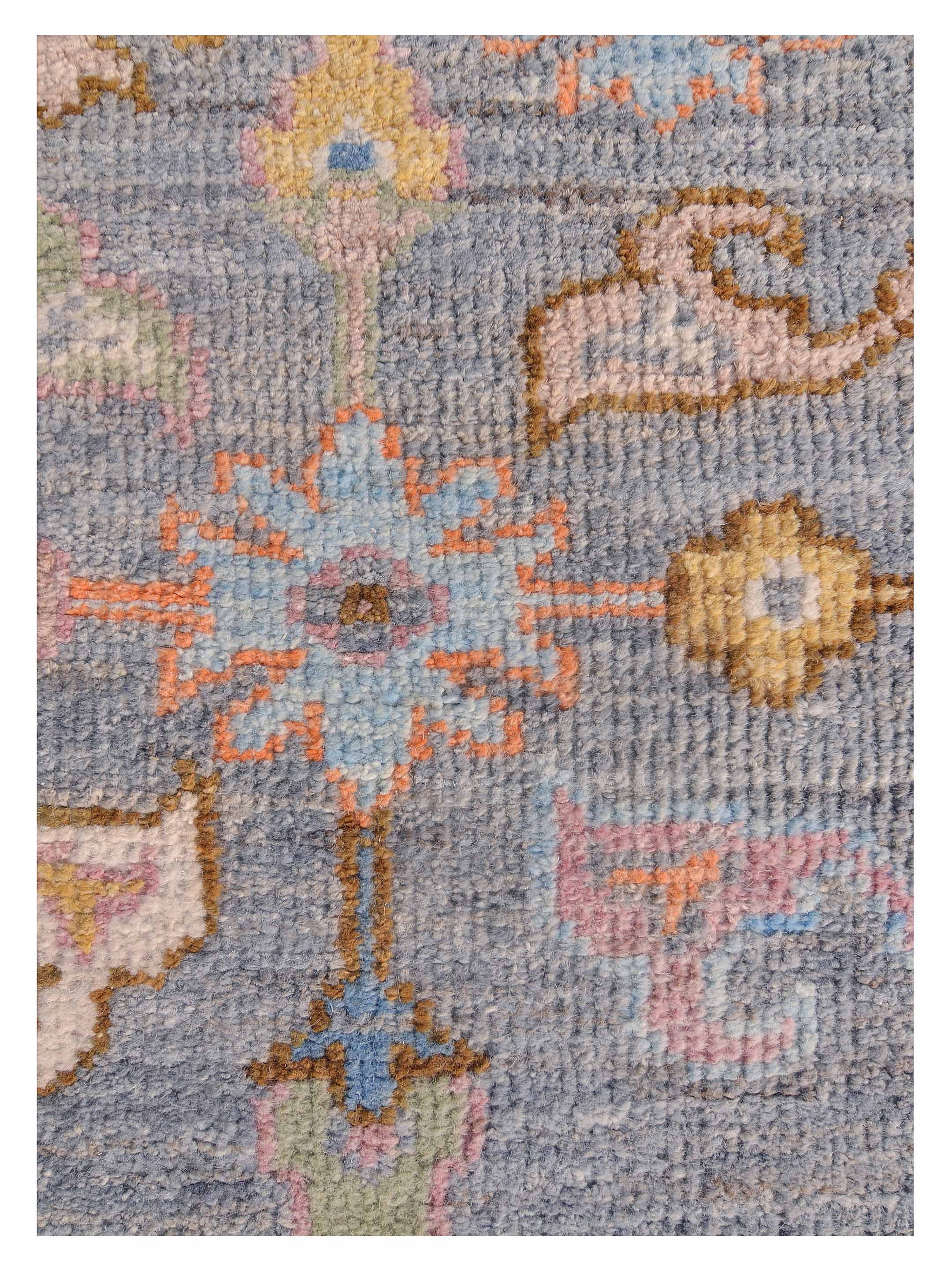 Ushak Wool Weft Hand Knotted Grey 4x6 - Image 8 of 9