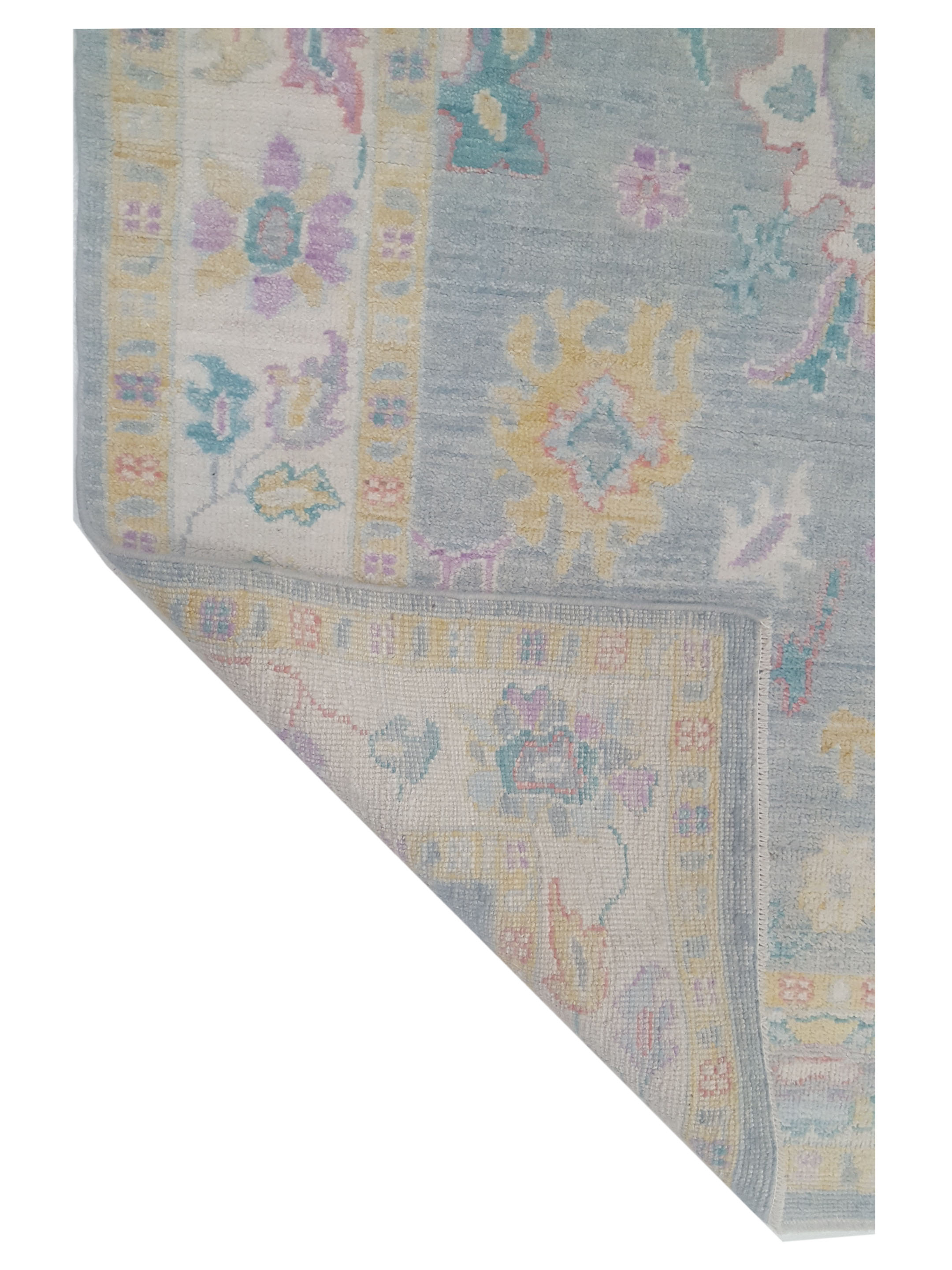 Ushak Wool Weft Hand Knotted Lt.Grey 4x6 - Image 5 of 5