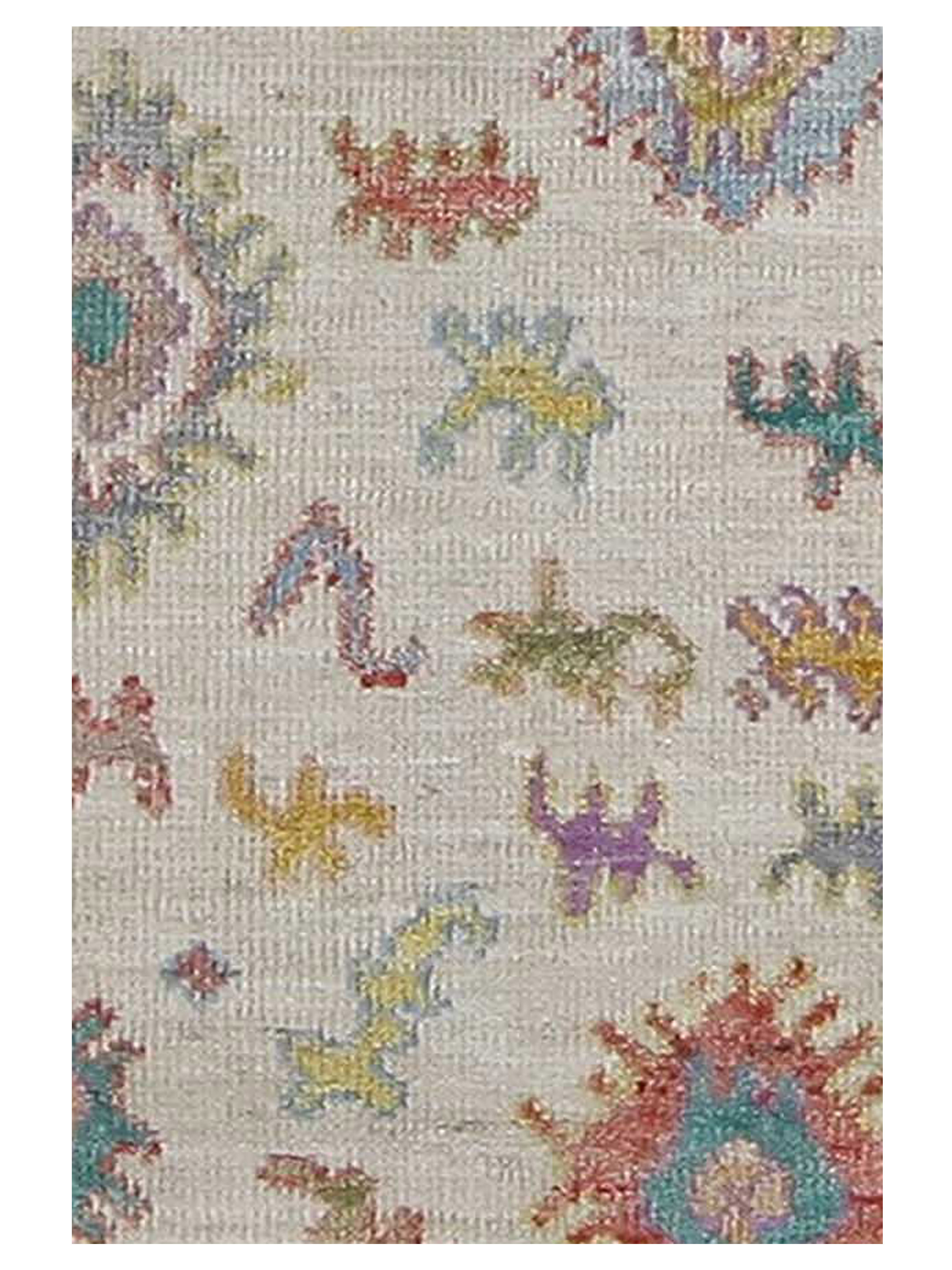 Ushak Wool Weft Hand Knotted Ivory 4x6 - Image 4 of 5
