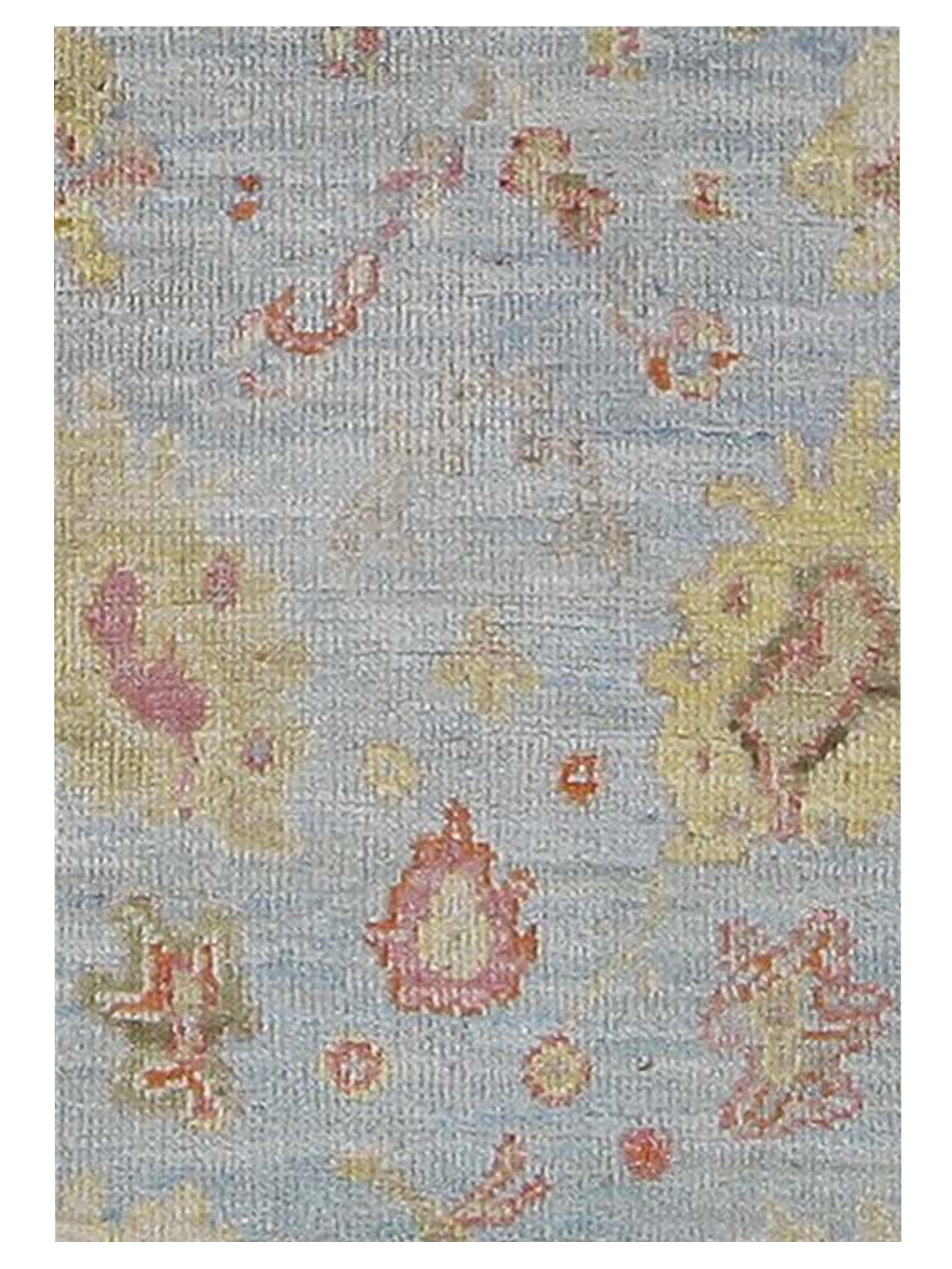 Ushak Wool Weft Hand Knotted Lt.Blue 4x6 - Image 4 of 5