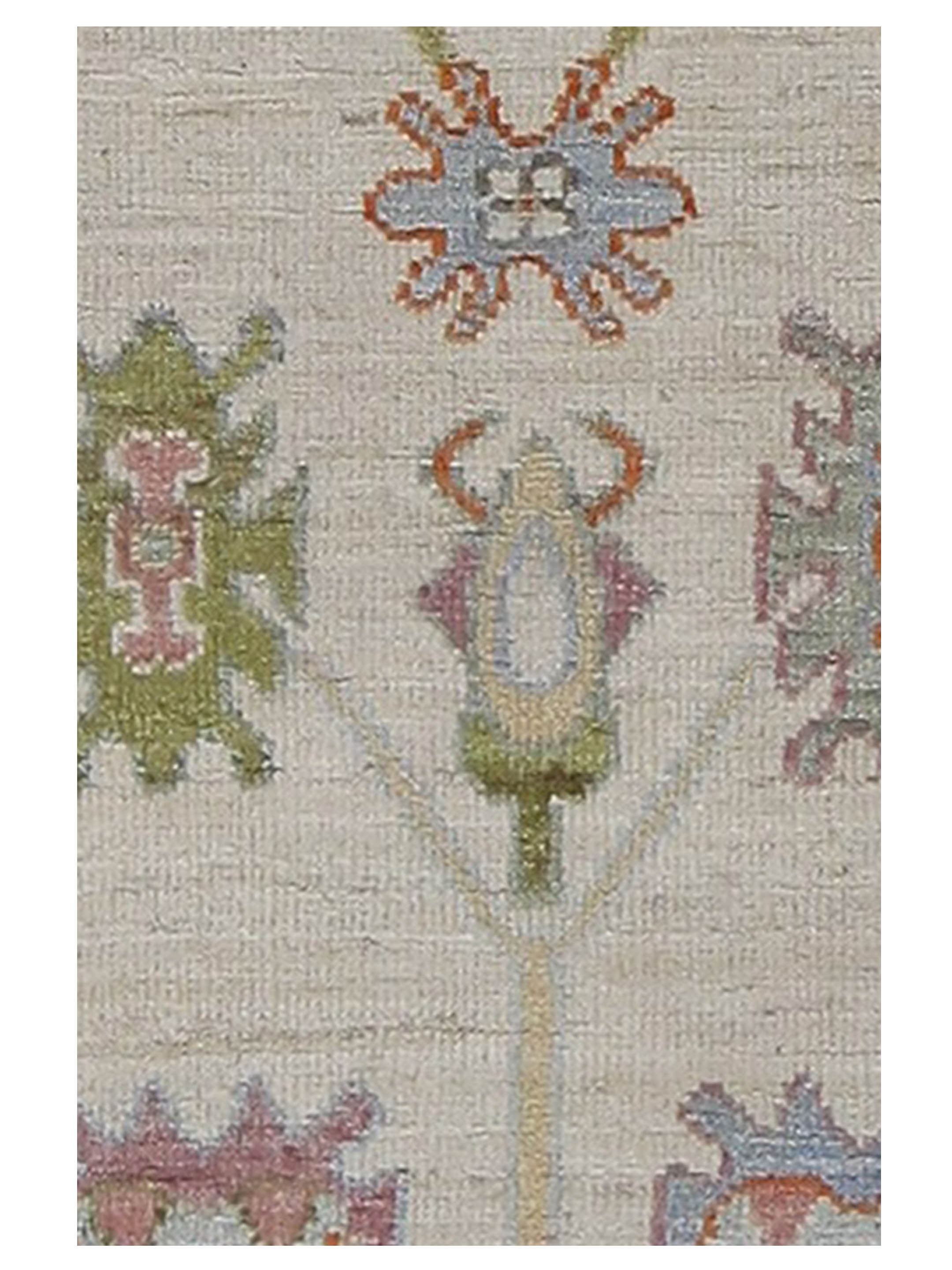 Ushak Wool Weft Hand Knotted Ivory 2.6x6 - Image 4 of 5