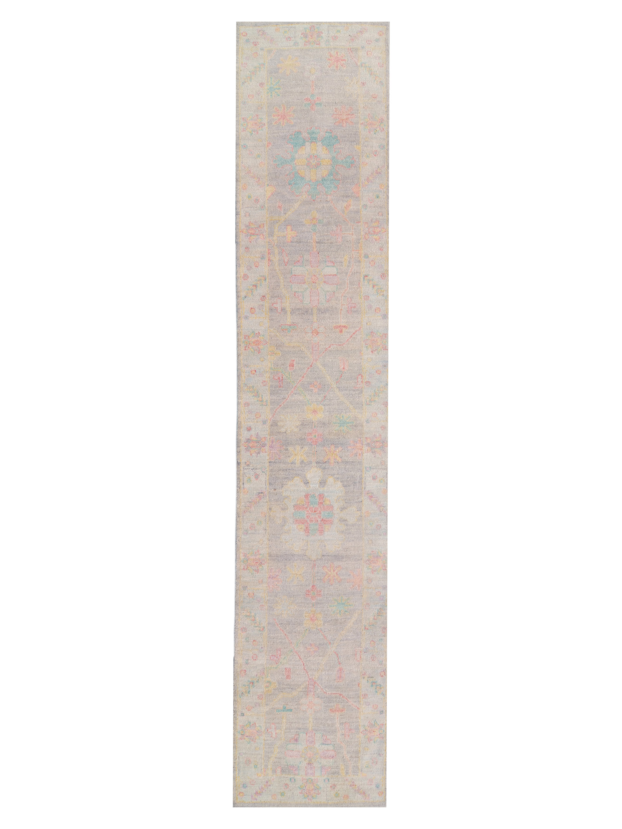 Ushak Wool Weft Hand Knotted Grey 3x12
