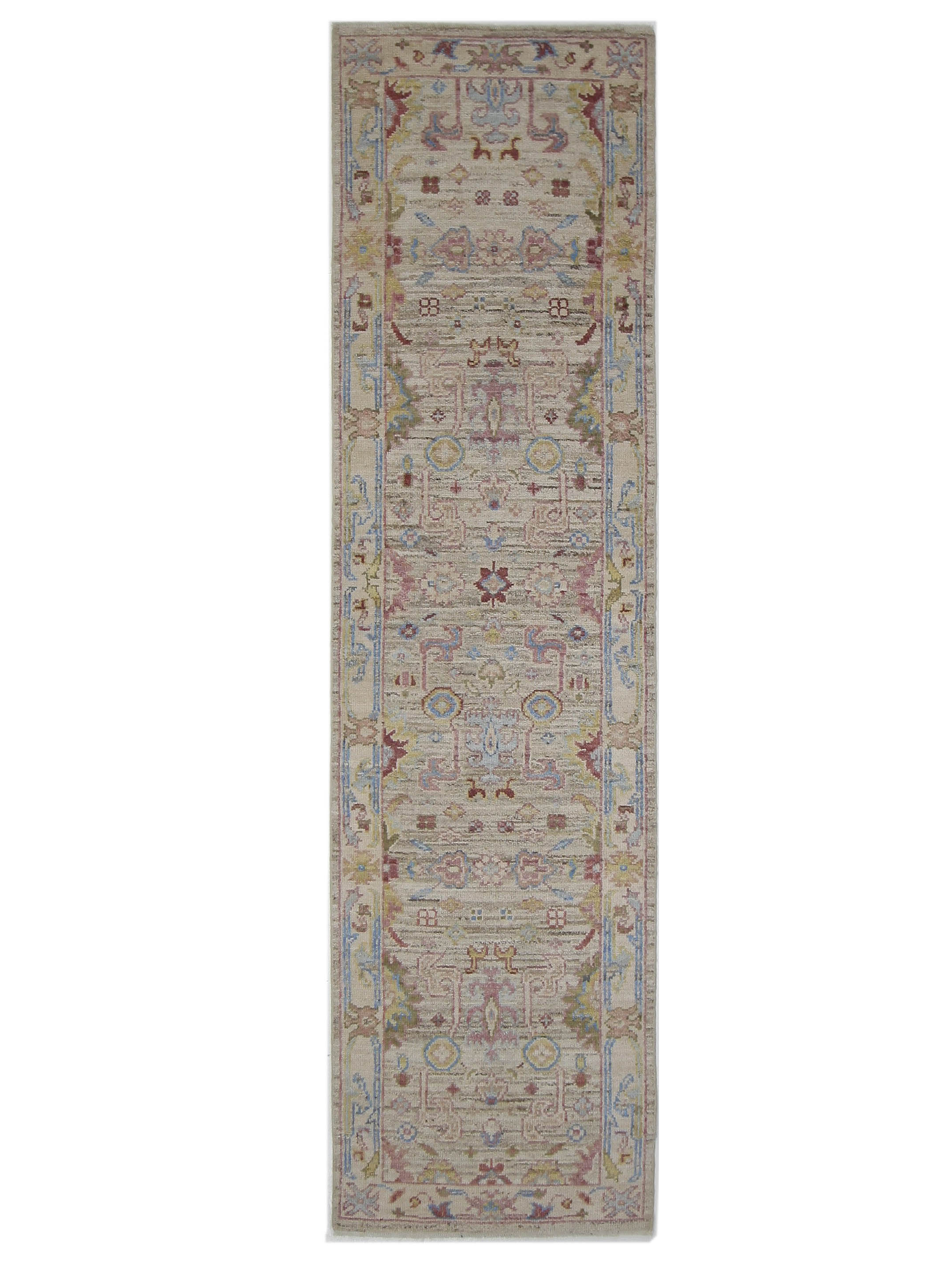 Ushak Wool Weft Hand Knotted Beige 3x10