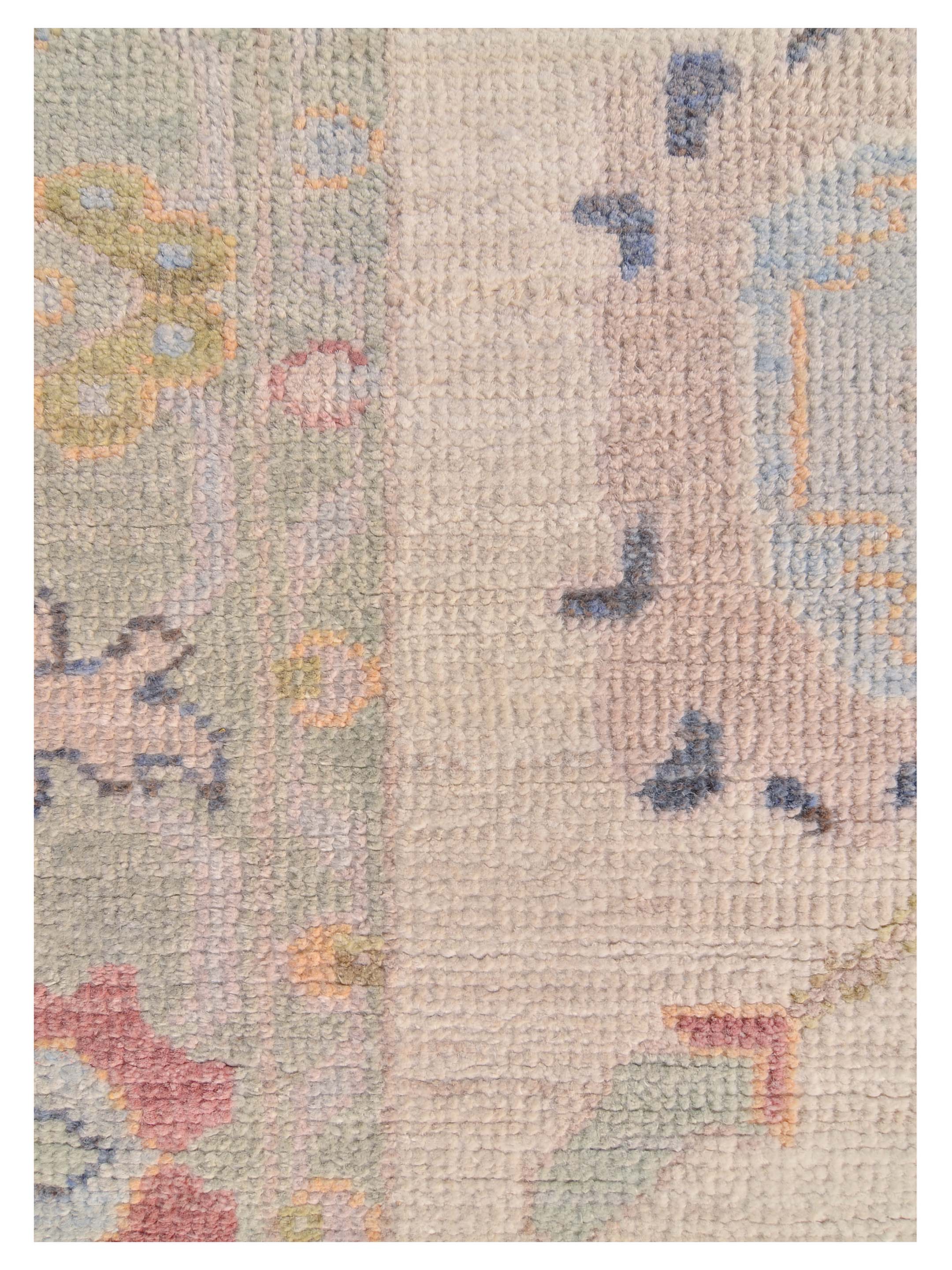 Ushak Wool Weft Hand Knotted Ivory 3x6 - Image 9 of 9