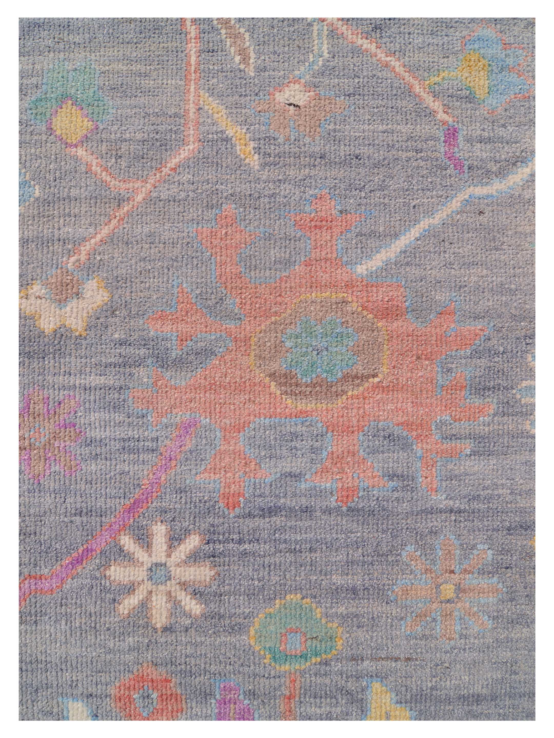 Ushak Wool Weft Hand Knotted Grey 9x12 - Image 4 of 9