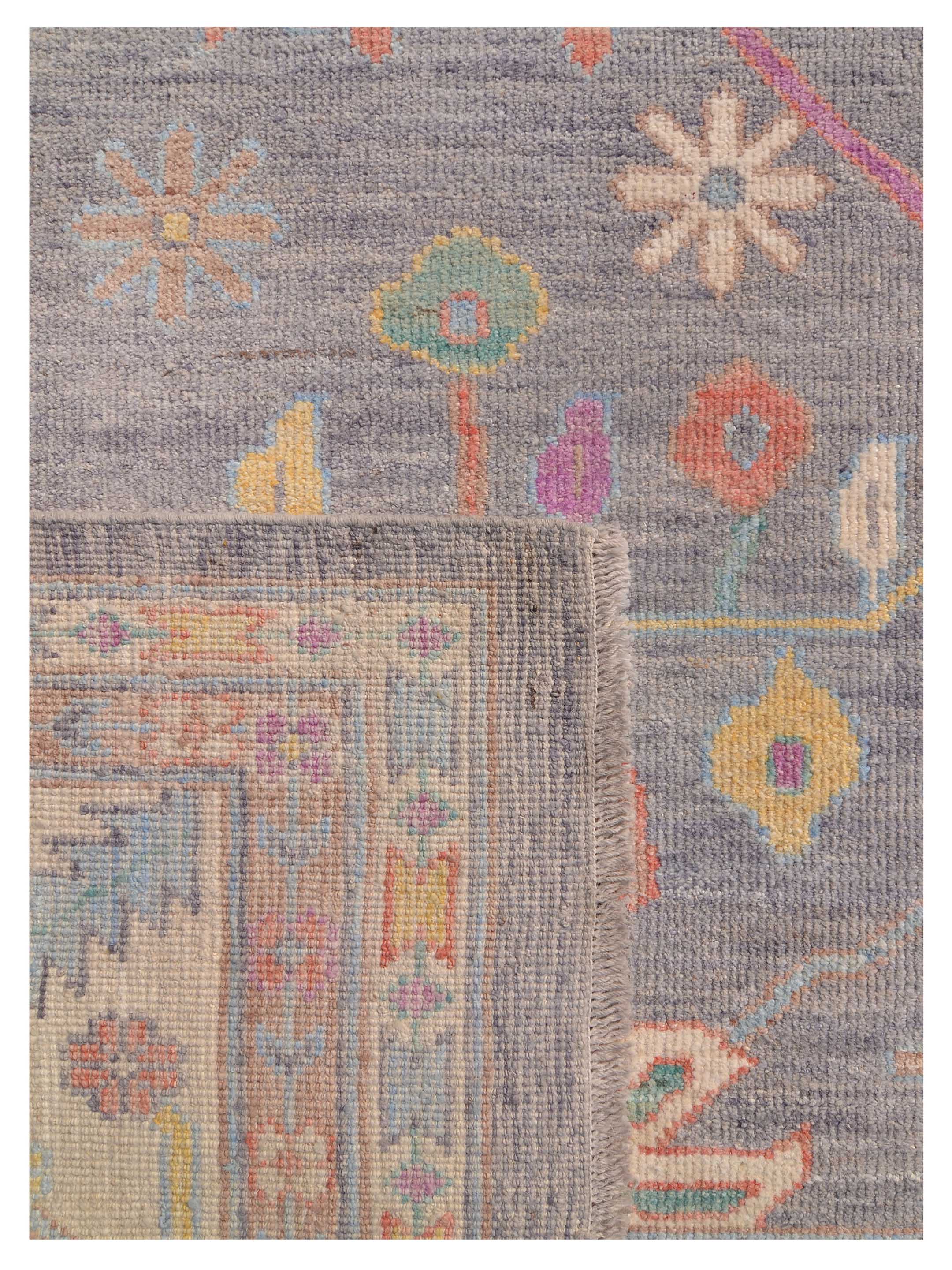 Ushak Wool Weft Hand Knotted Grey 9x12 - Image 5 of 9