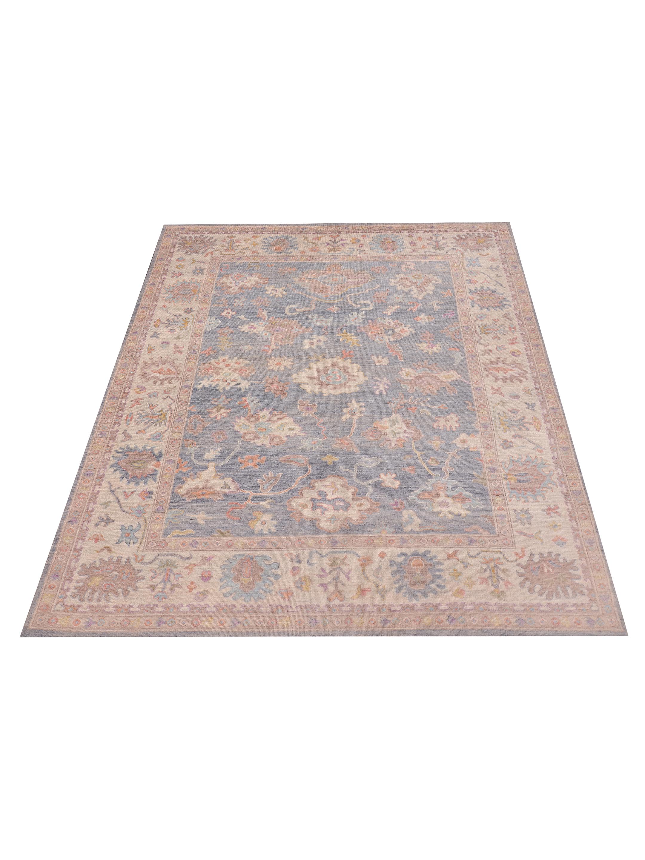 Ushak Wool Weft Hand Knotted Grey 9x12 - Image 2 of 9