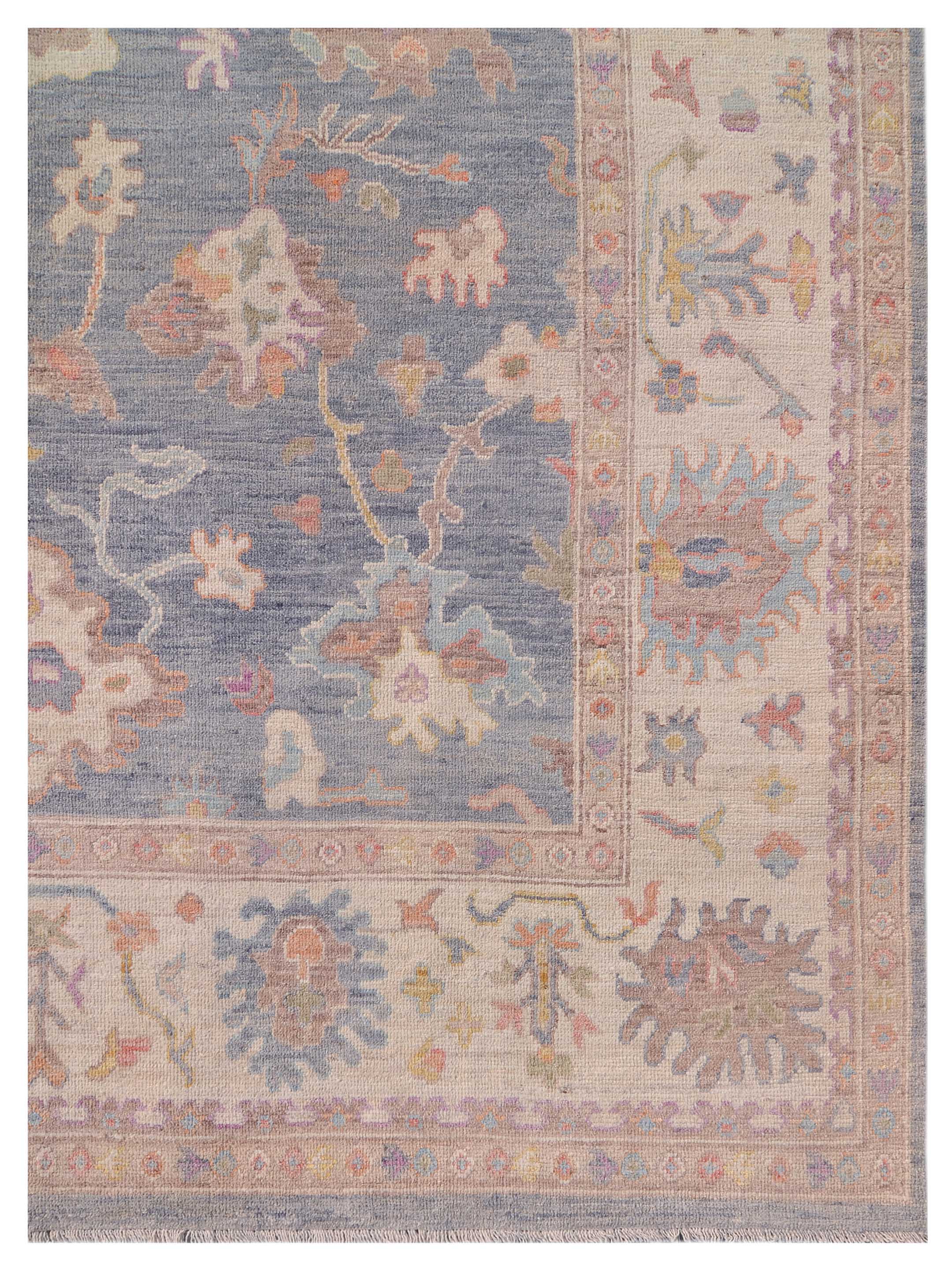 Ushak Wool Weft Hand Knotted Grey 9x12 - Image 8 of 9