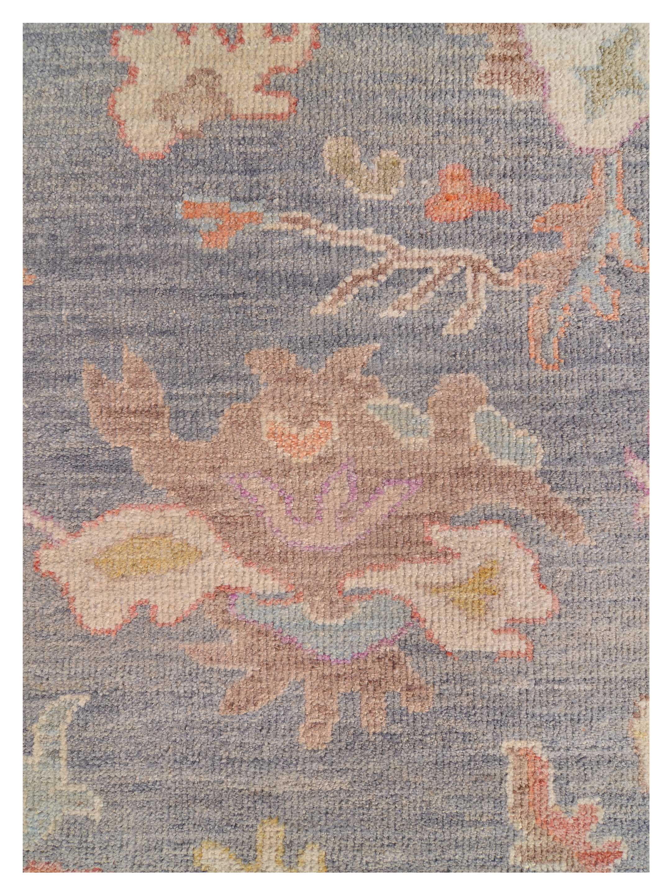 Ushak Wool Weft Hand Knotted Grey 9x12 - Image 4 of 9