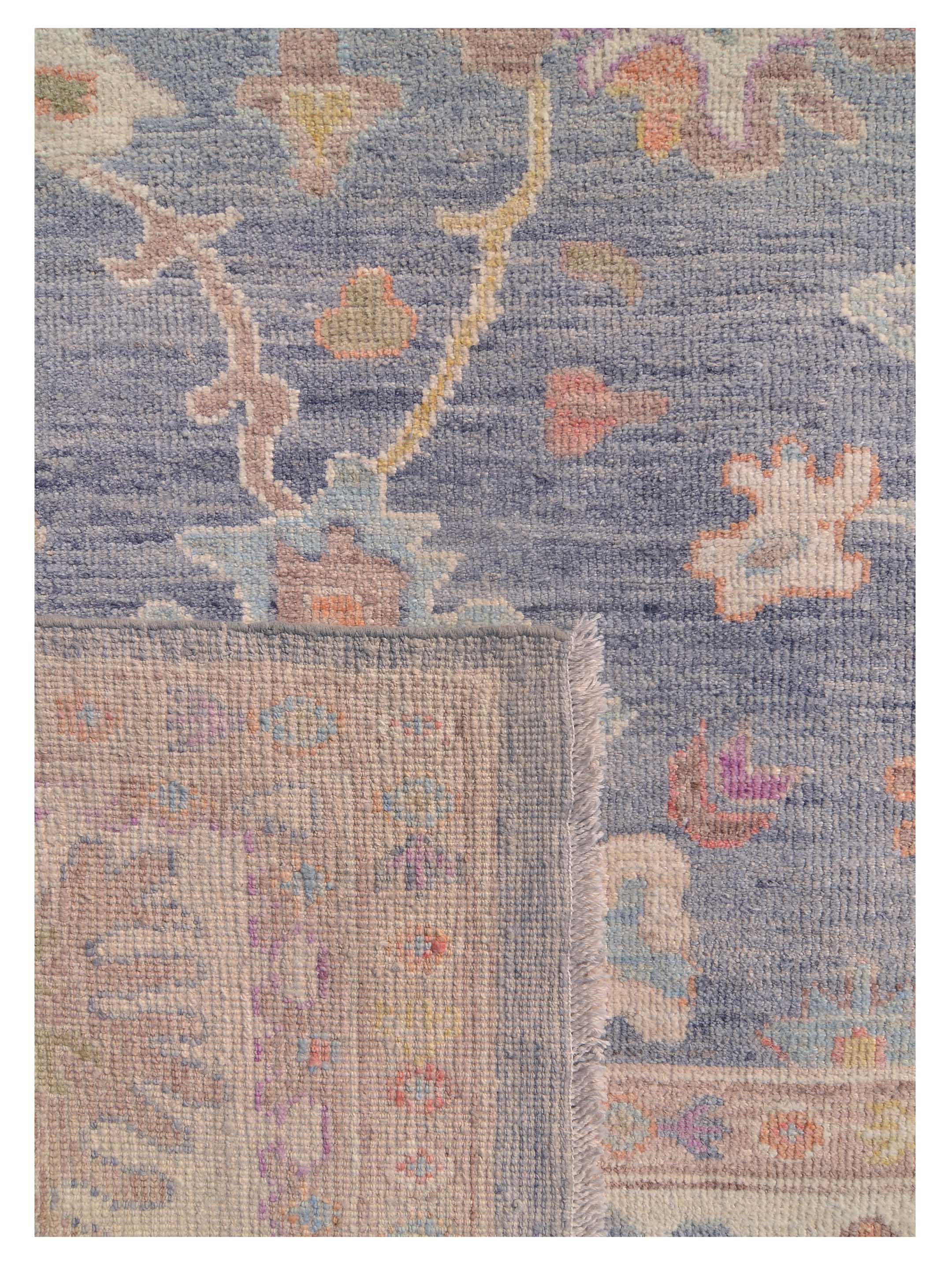 Ushak Wool Weft Hand Knotted Grey 9x12 - Image 5 of 9