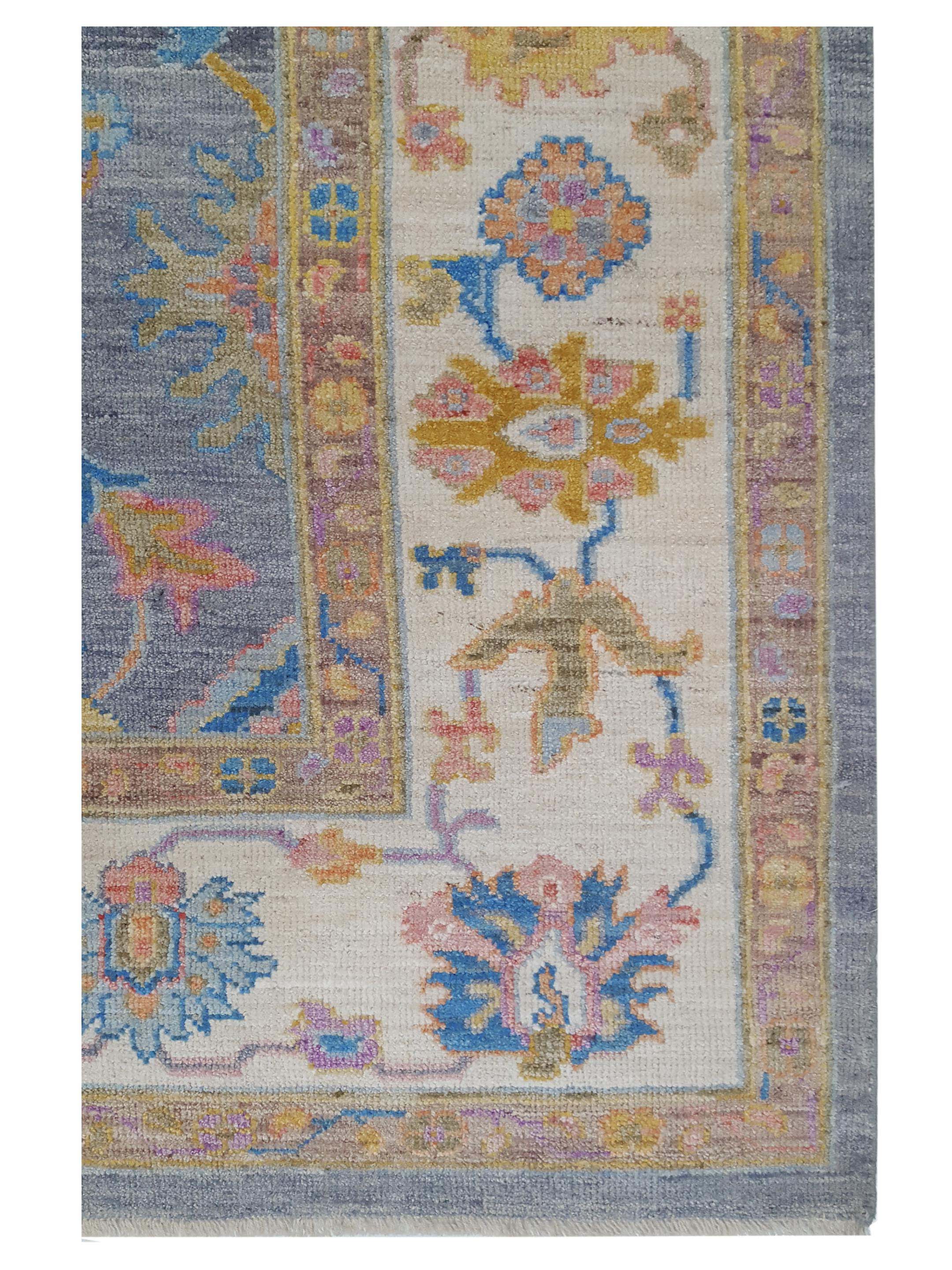 Ushak Wool Weft Hand Knotted Grey 9x12 - Image 3 of 5