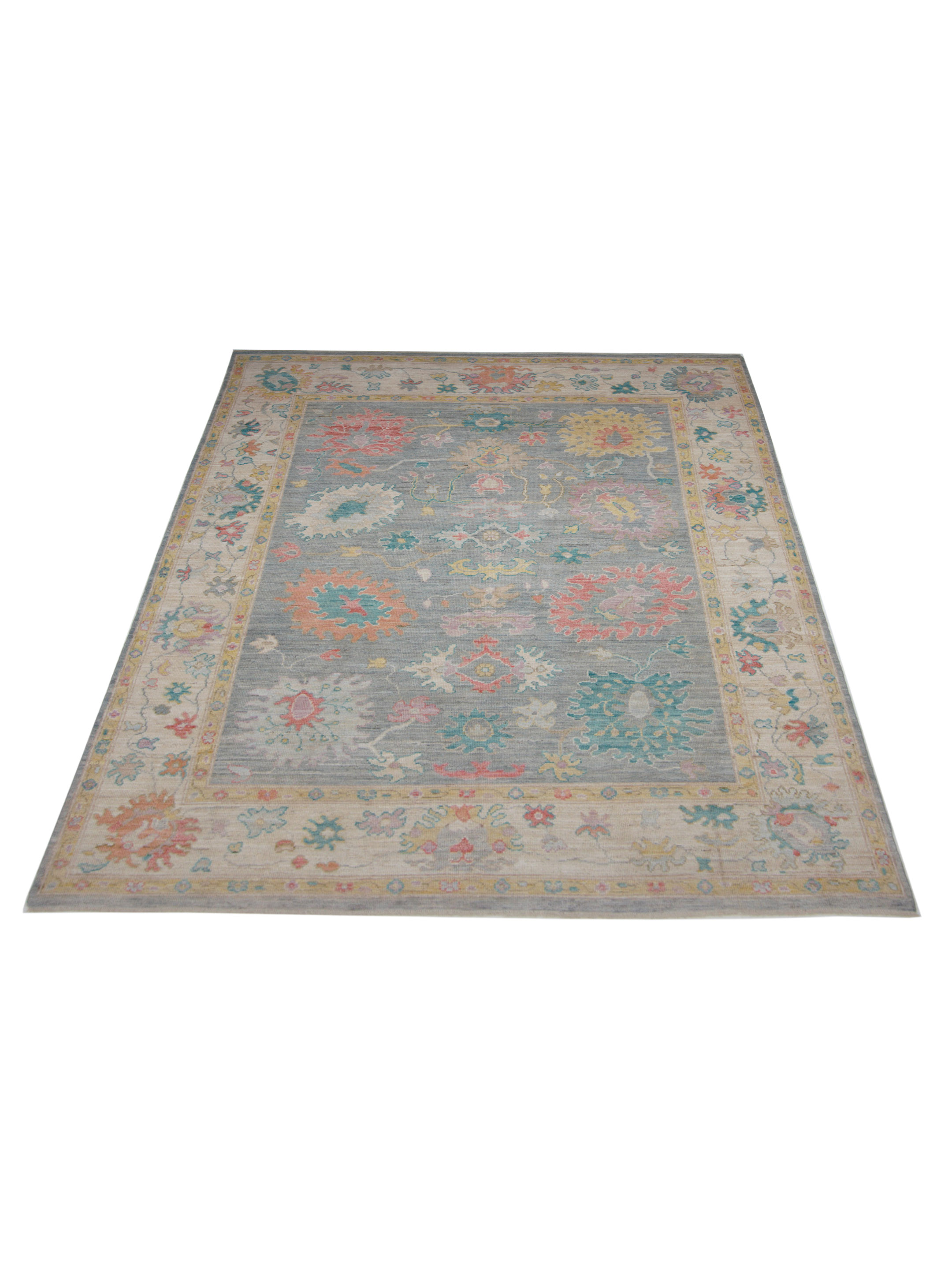 Ushak Wool Weft Hand Knotted Grey 8x10 - Image 2 of 5