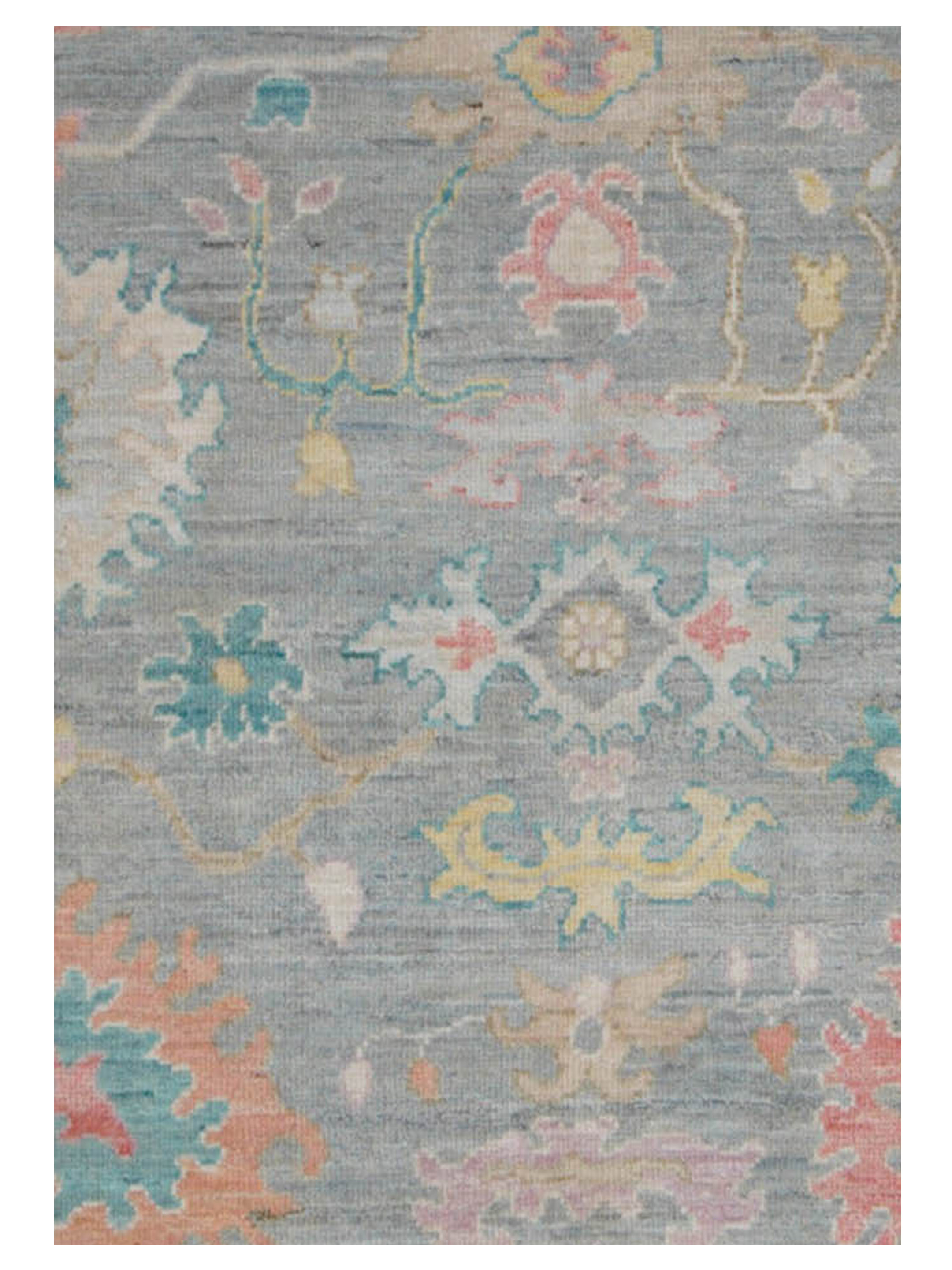 Ushak Wool Weft Hand Knotted Grey 8x10 - Image 4 of 5
