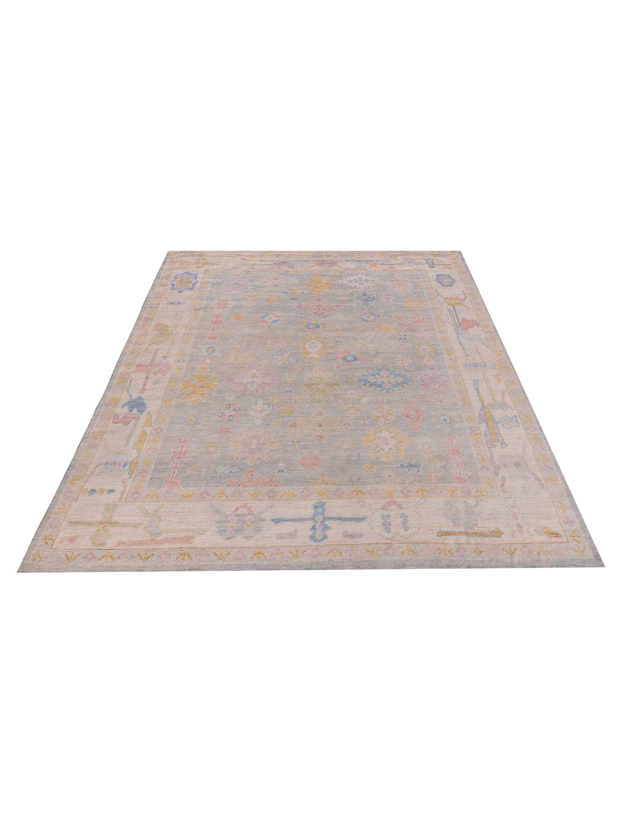 Ushak Wool Weft Hand Knotted Lt.Grey 8x10 - Image 2 of 9