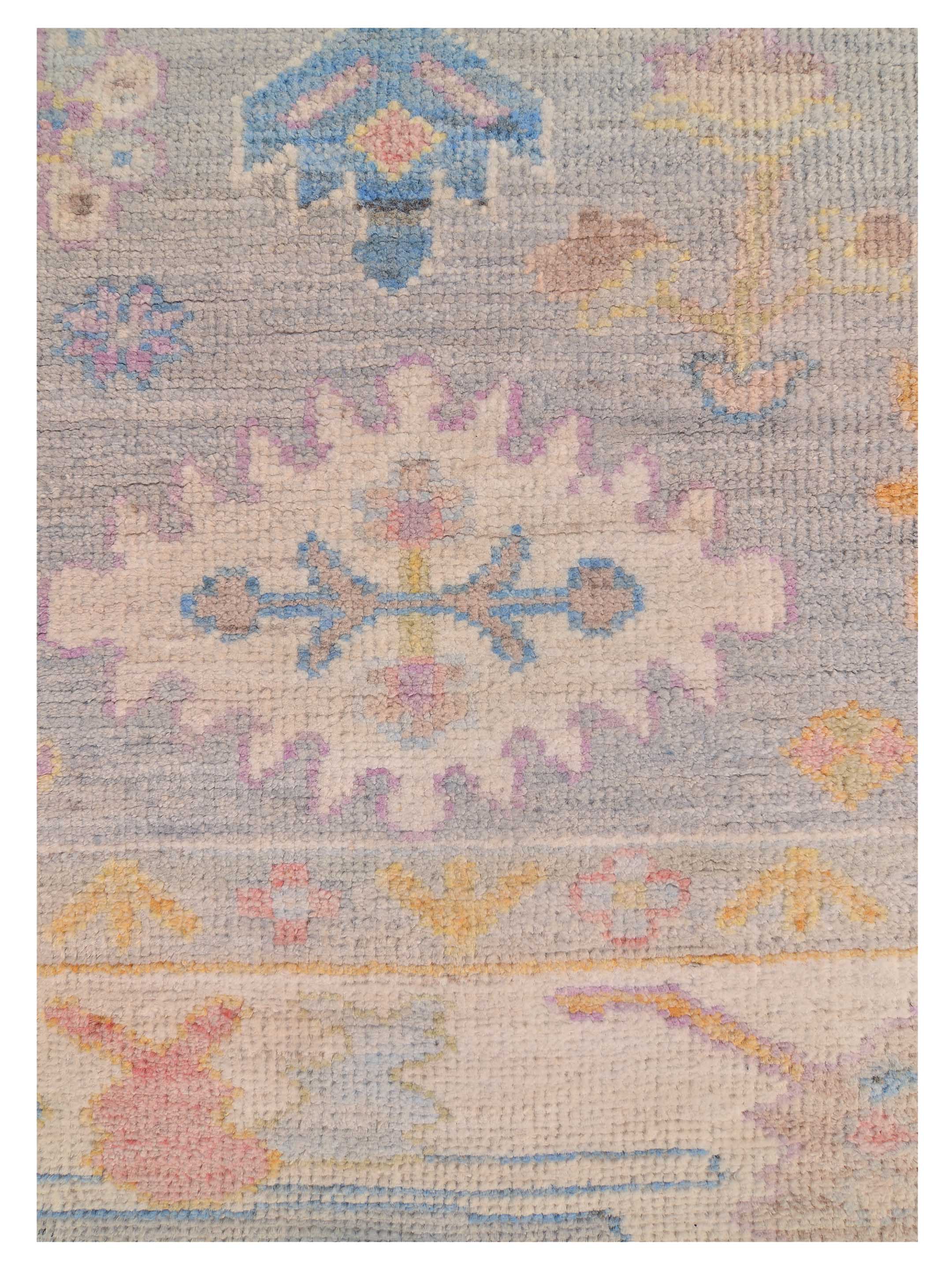 Ushak Wool Weft Hand Knotted Lt.Grey 8x10 - Image 4 of 9
