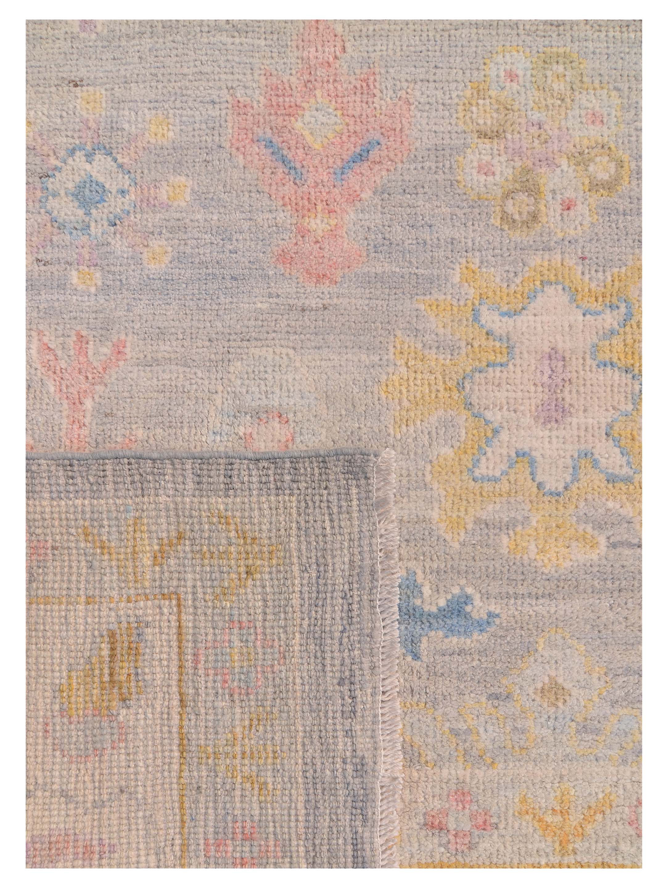 Ushak Wool Weft Hand Knotted Lt.Grey 8x10 - Image 5 of 9