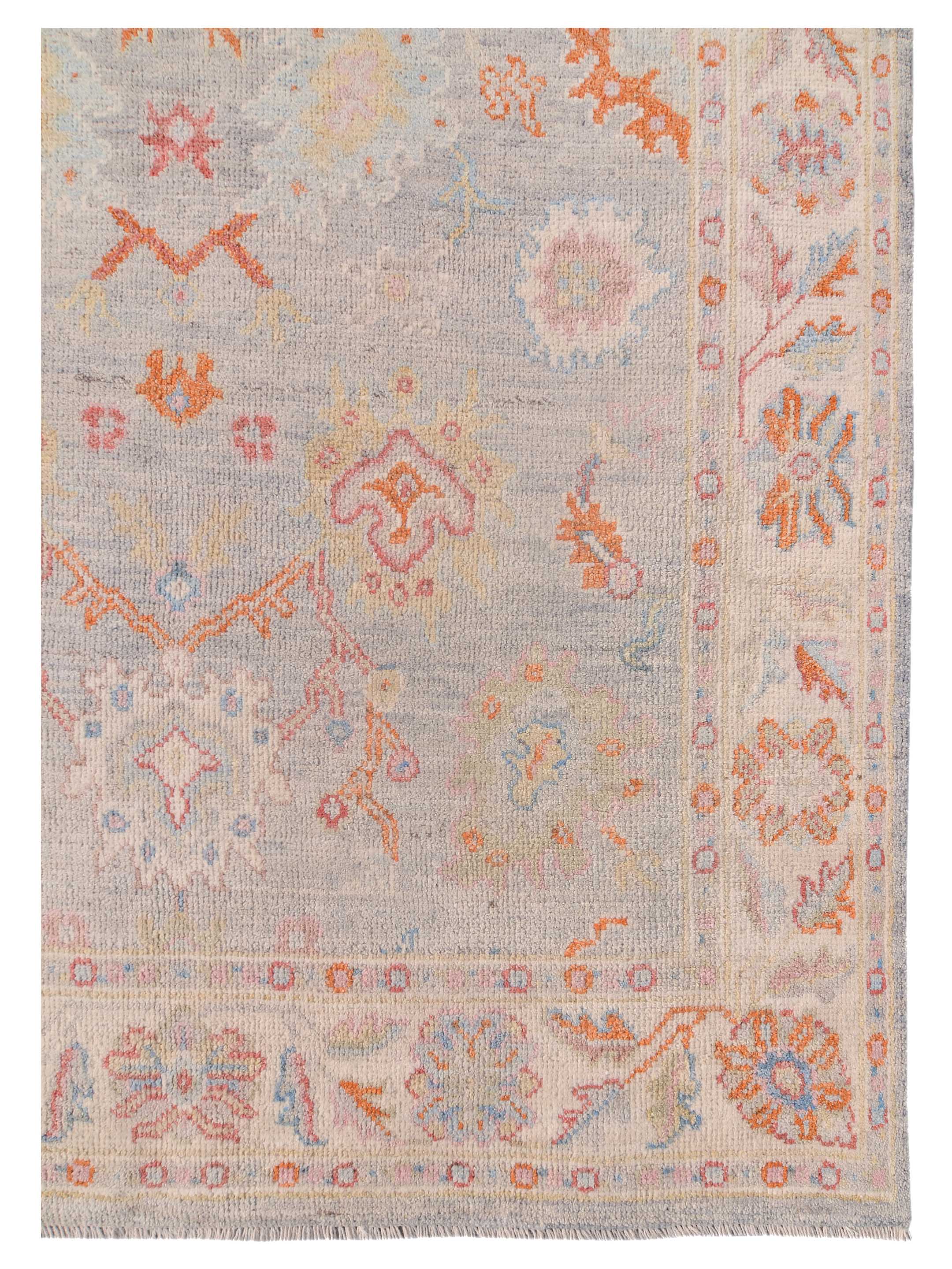 Ushak Wool Weft Hand Knotted Lt.Grey 5x15 - Image 3 of 9